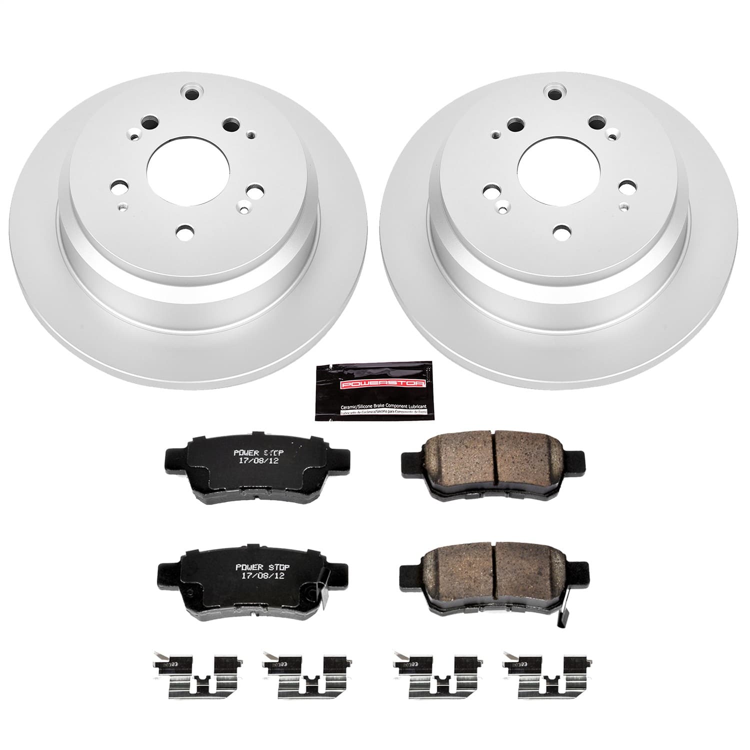 Power Stop - CRK4604 - Rear - Disc Brake Pad and Rotor Kit image 1