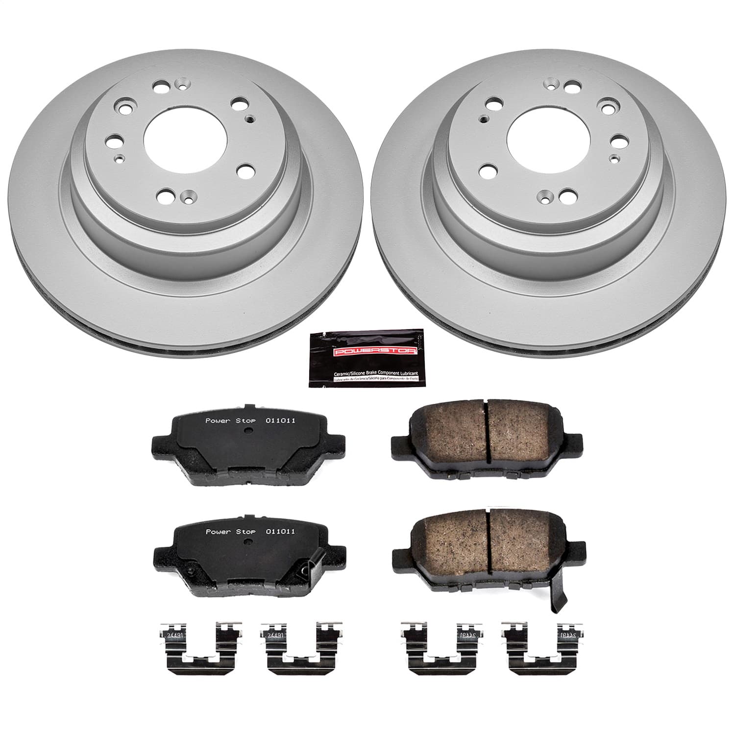 Power Stop - CRK4605 - Rear - Disc Brake Pad and Rotor Kit image 1