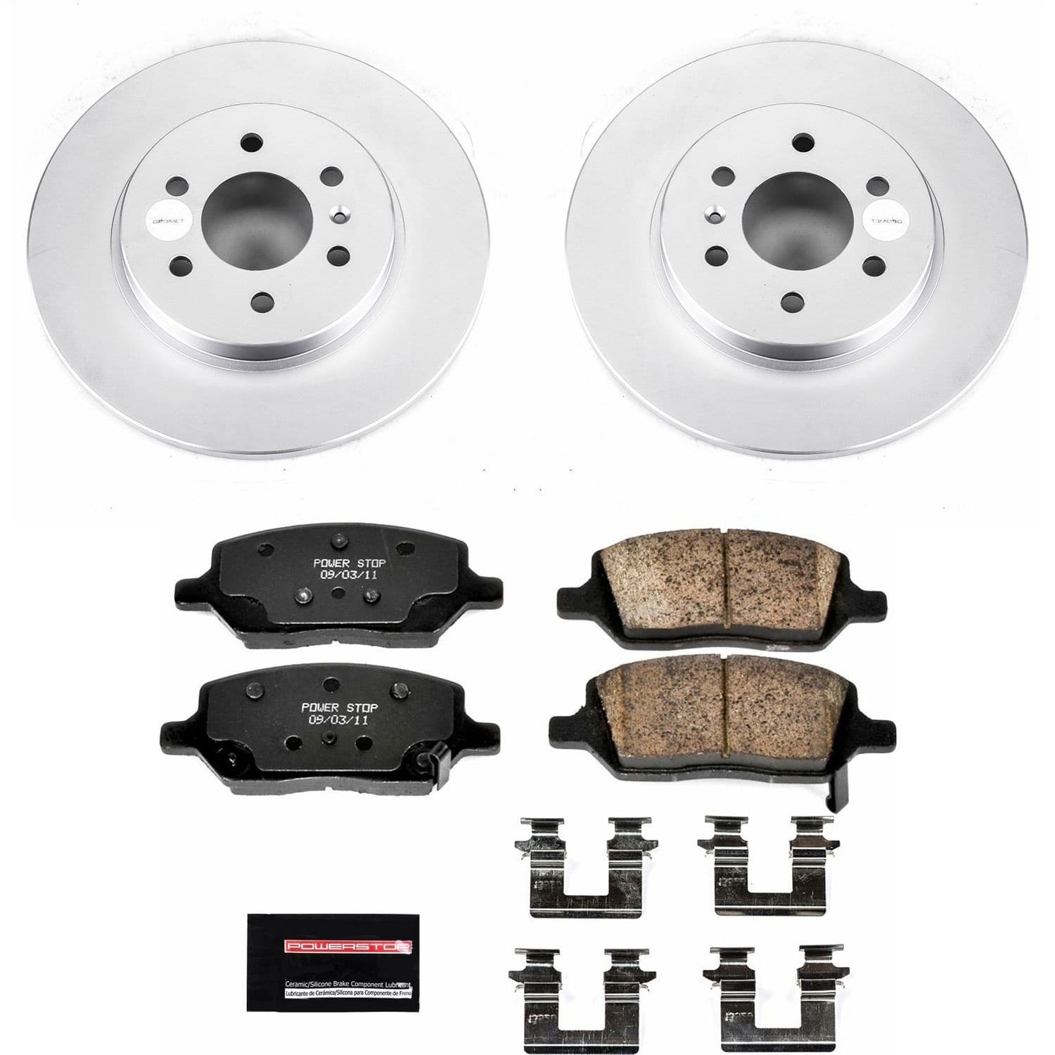 Power Stop - CRK4609 - Rear - Disc Brake Pad and Rotor Kit image 1