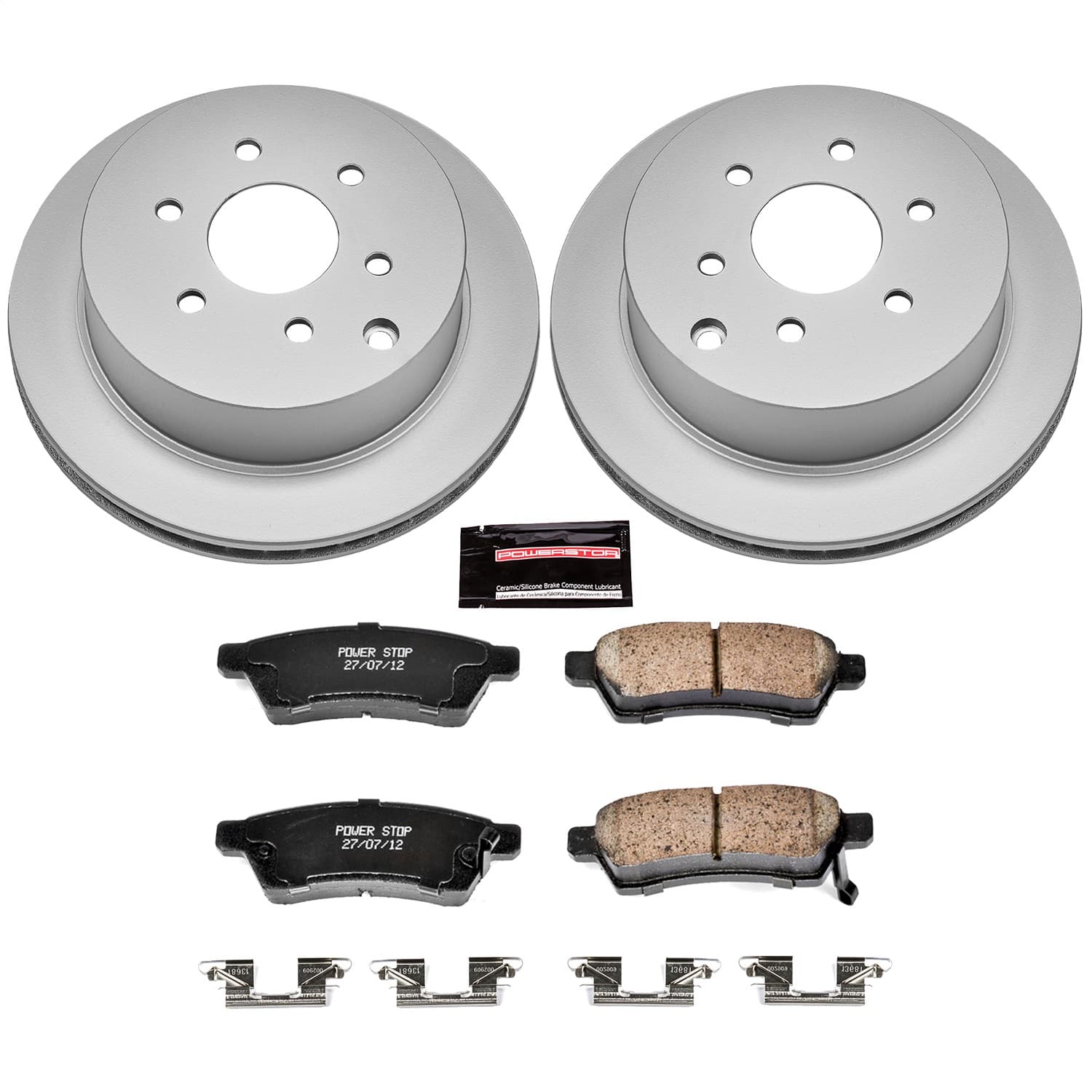 Power Stop - CRK4621 - Rear - Disc Brake Pad and Rotor Kit image 1