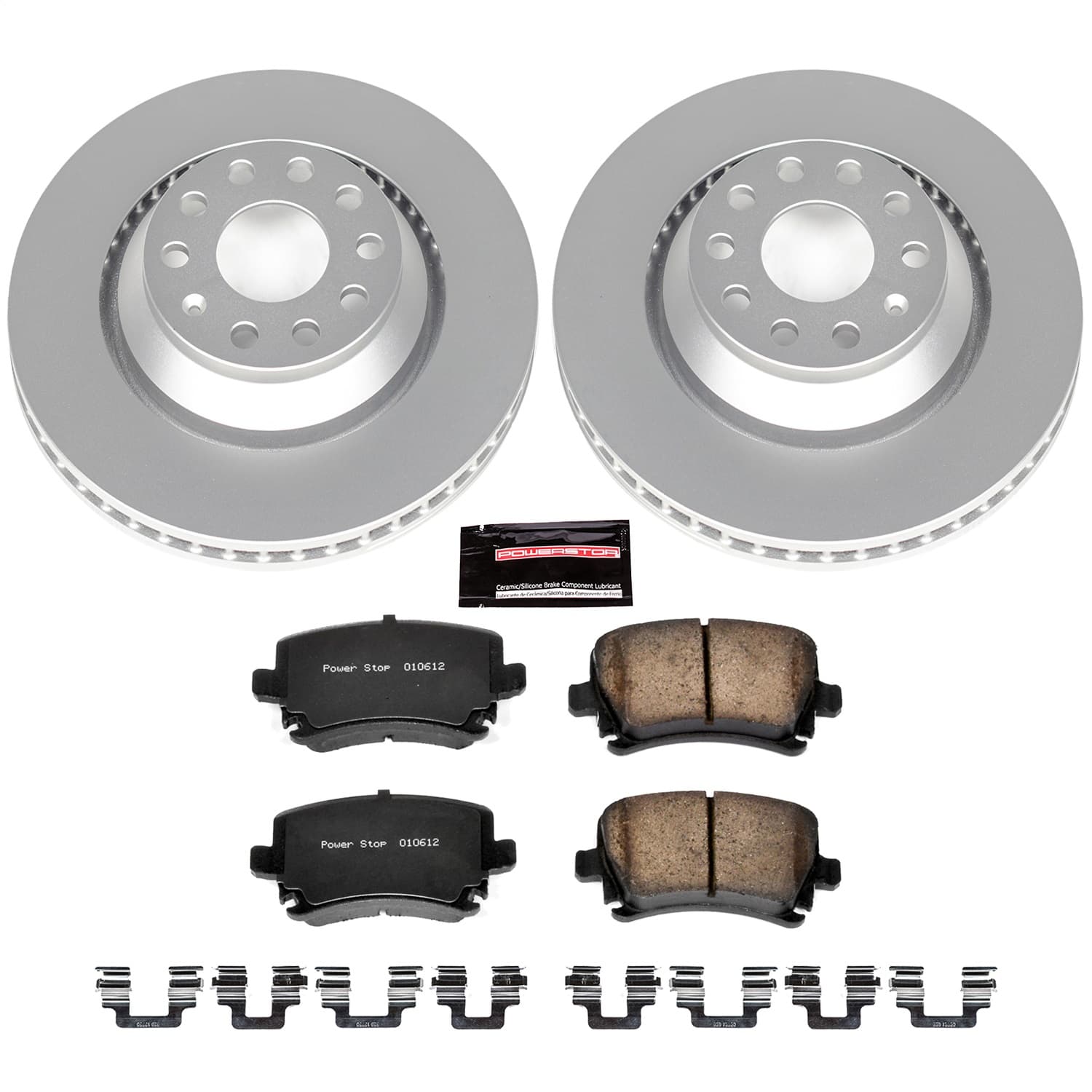Power Stop - CRK4628 - Rear - Disc Brake Pad and Rotor Kit image 1