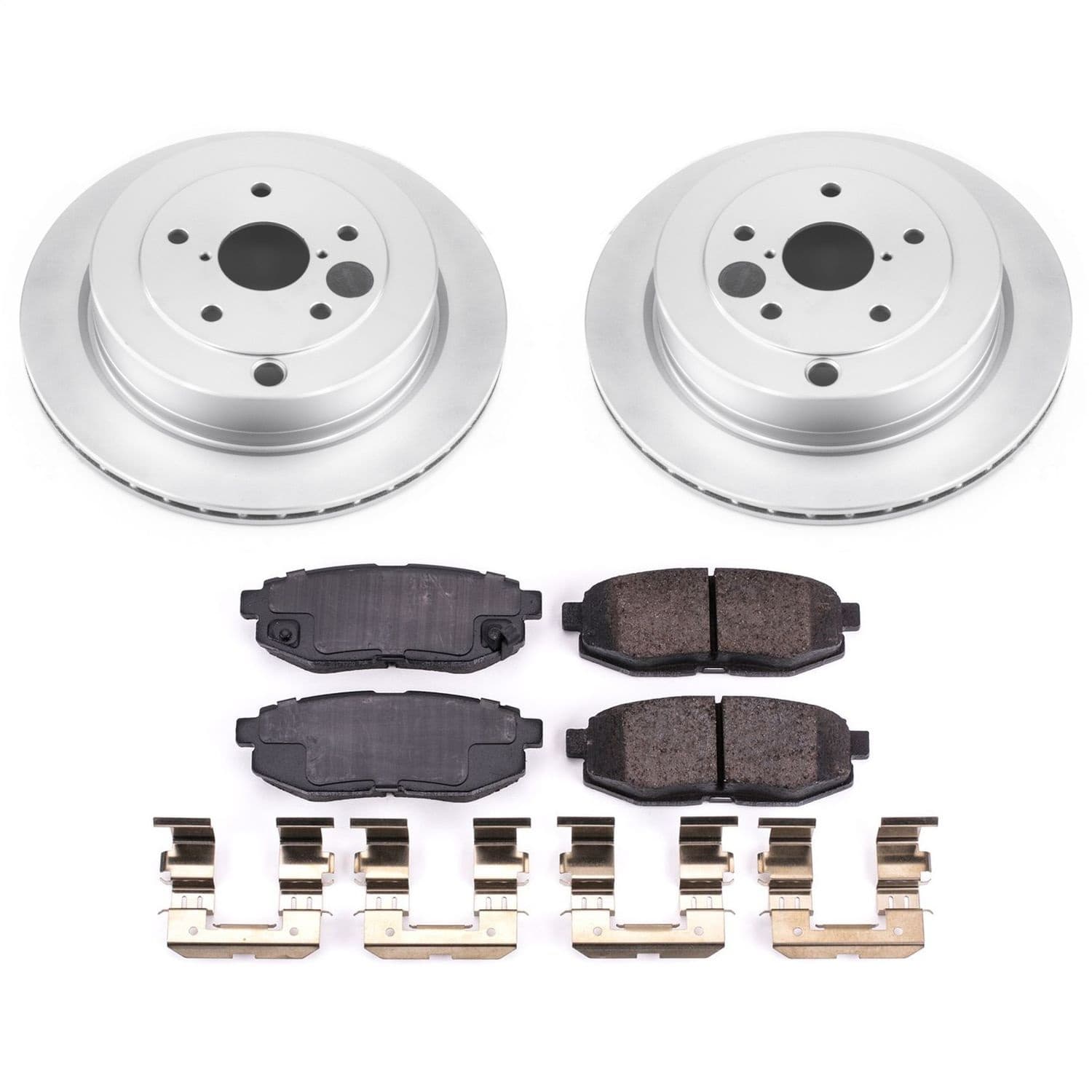 Power Stop - CRK4645 - Rear - Disc Brake Pad and Rotor Kit image 1