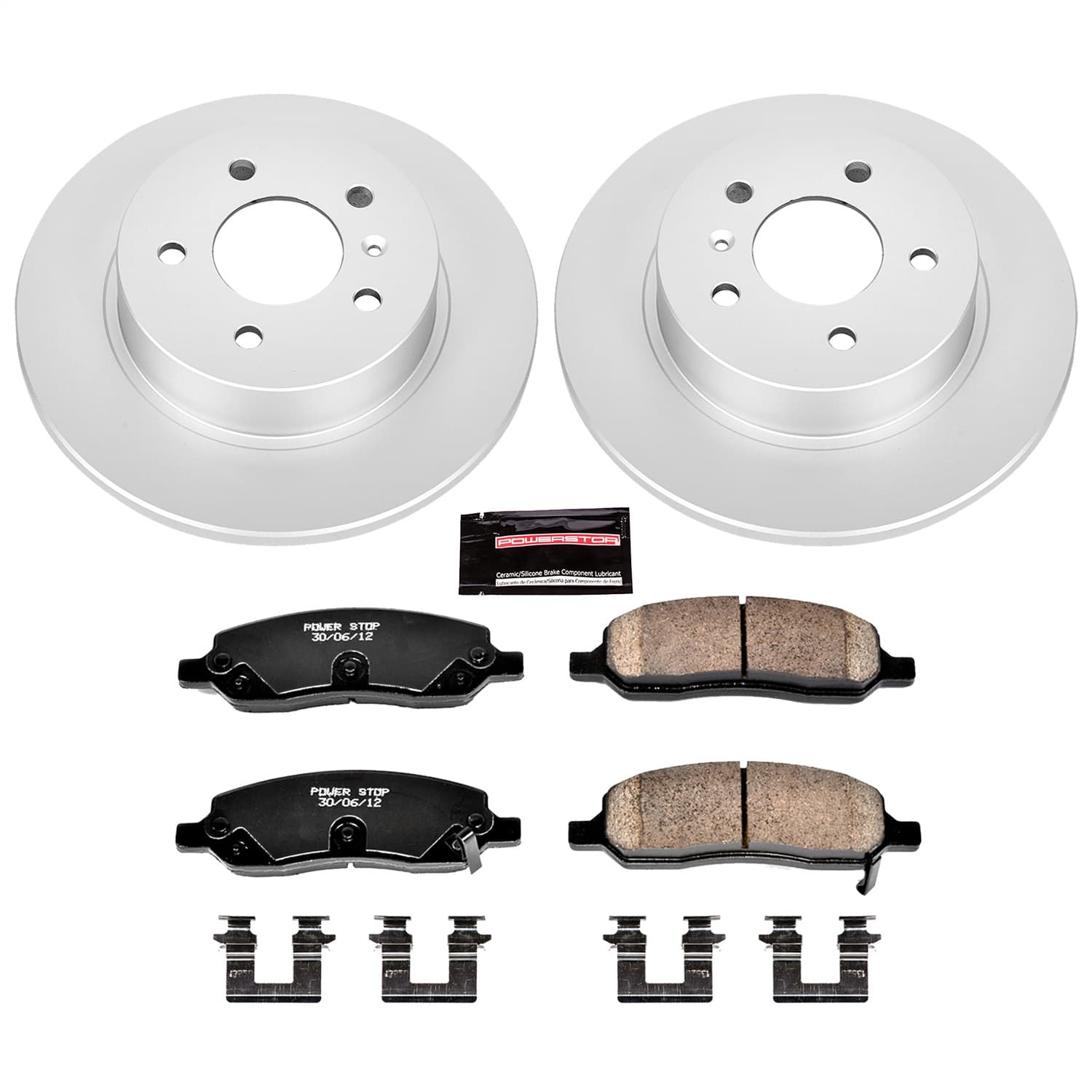 Power Stop - CRK4658 - Rear - Disc Brake Pad and Rotor Kit image 1