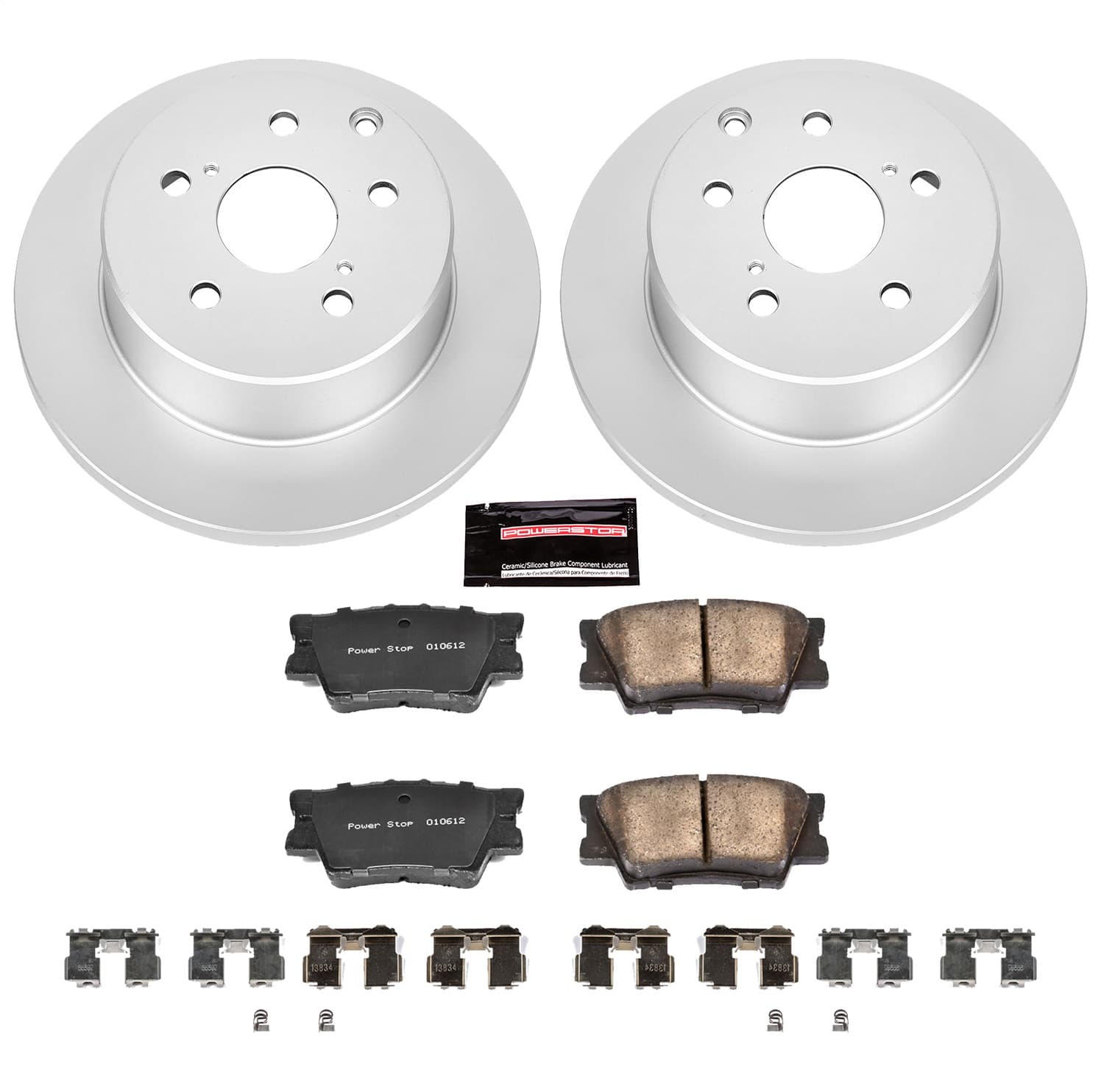 Power Stop - CRK4671 - Rear - Disc Brake Pad and Rotor Kit image 1