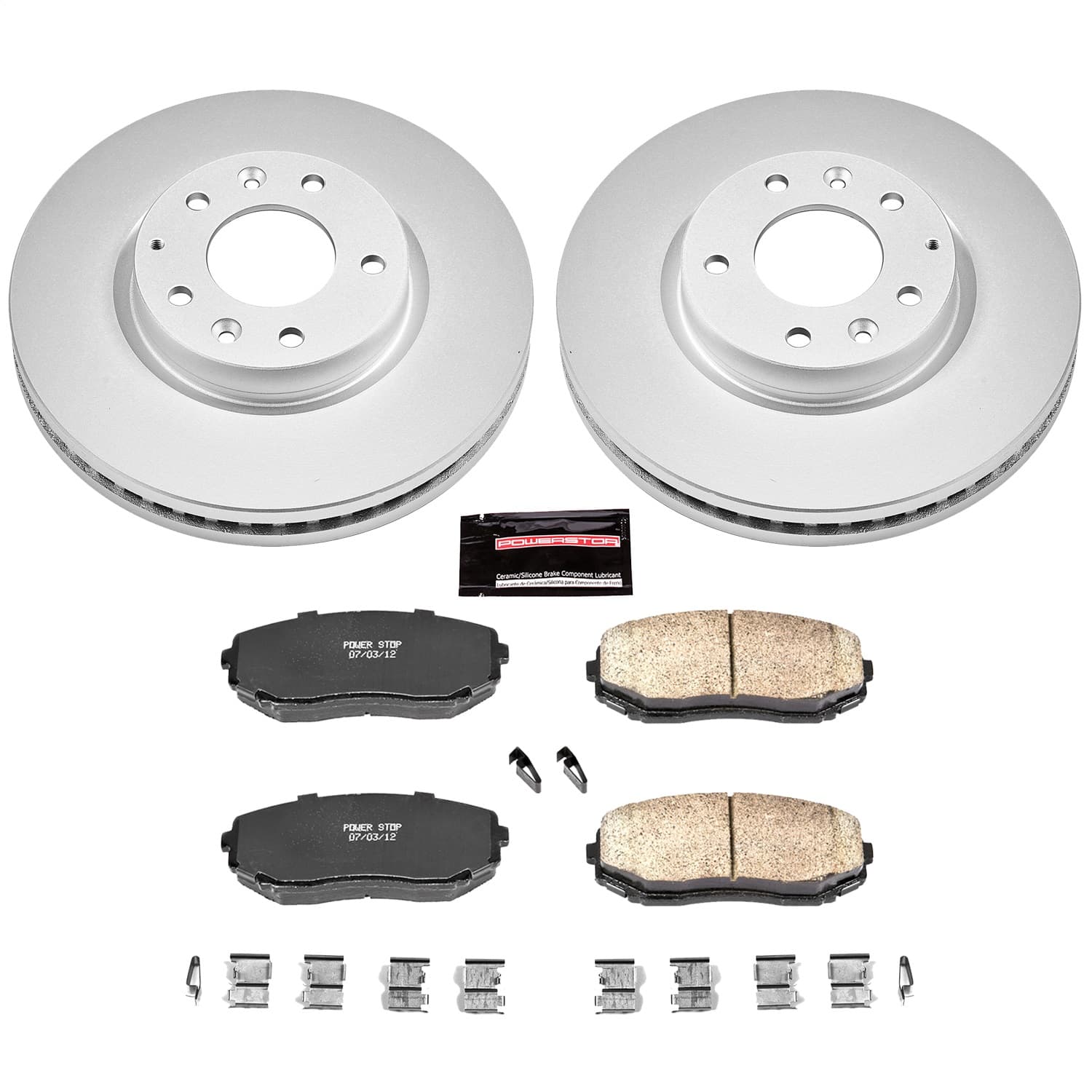 Power Stop - CRK4676 - Front - Disc Brake Pad and Rotor Kit image 1