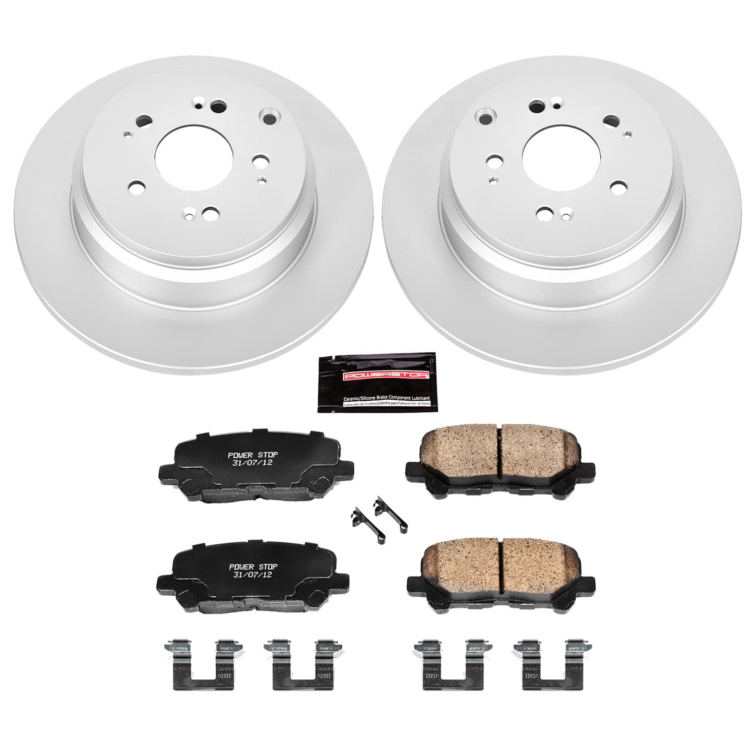 Power Stop - CRK4685 - Rear - Disc Brake Pad and Rotor Kit image 1