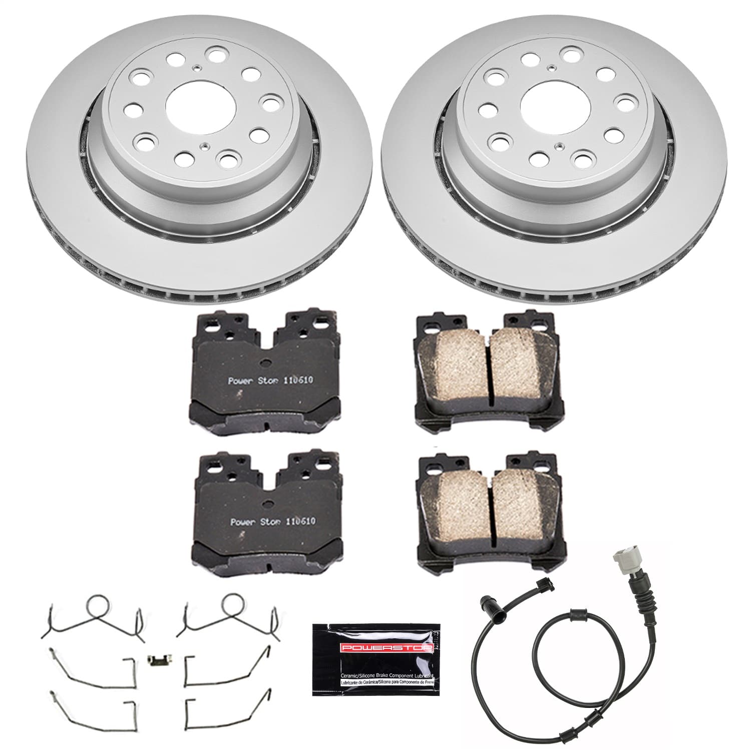Power Stop - CRK4689 - Rear - Disc Brake Pad and Rotor Kit image 1