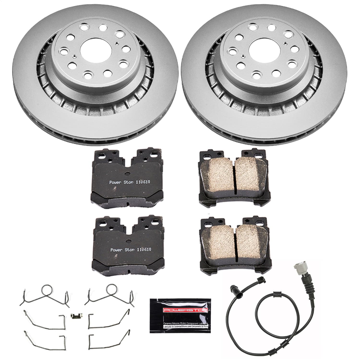 Power Stop - CRK4690 - Rear - Disc Brake Pad and Rotor Kit image 1