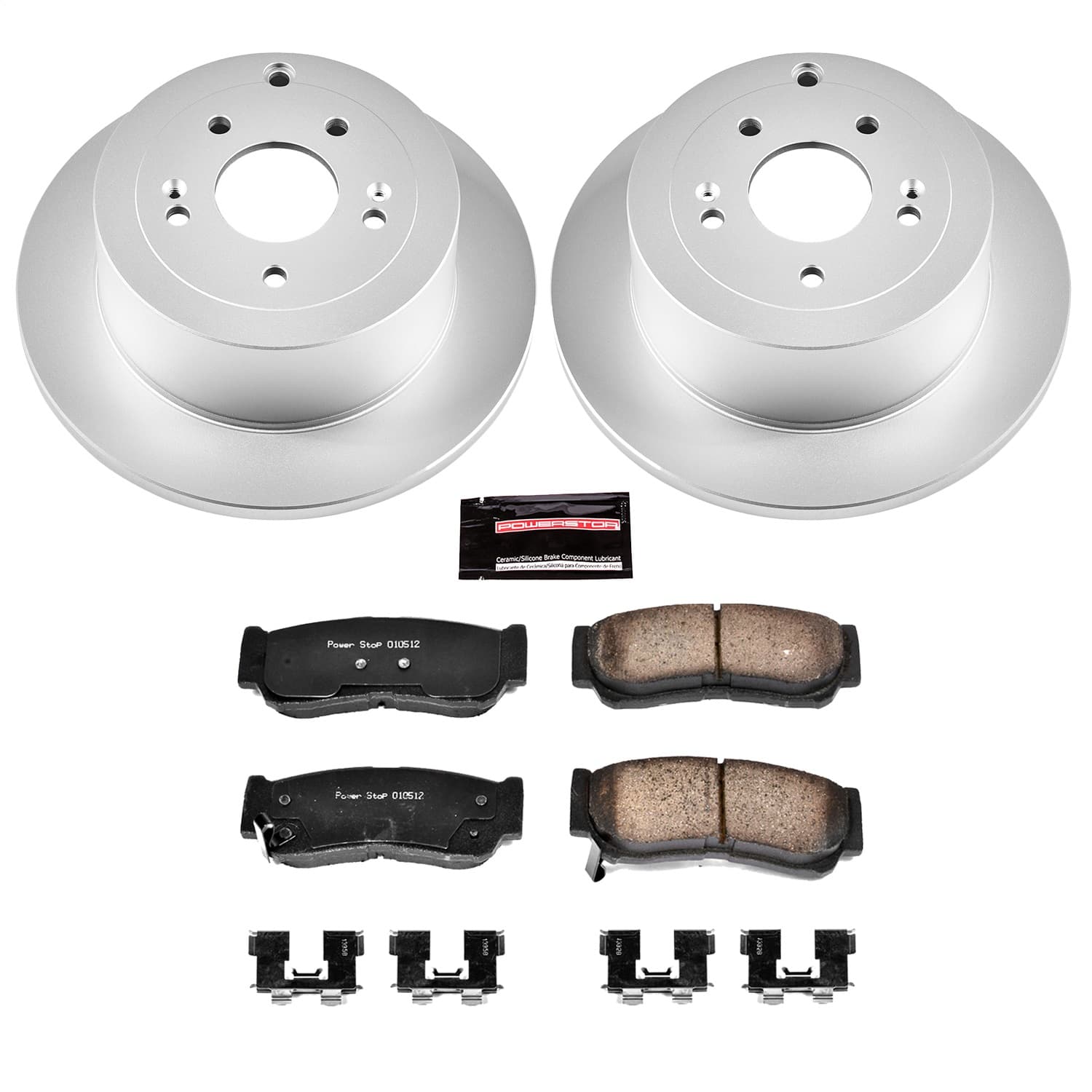 Power Stop - CRK4694 - Rear - Disc Brake Pad and Rotor Kit image 1