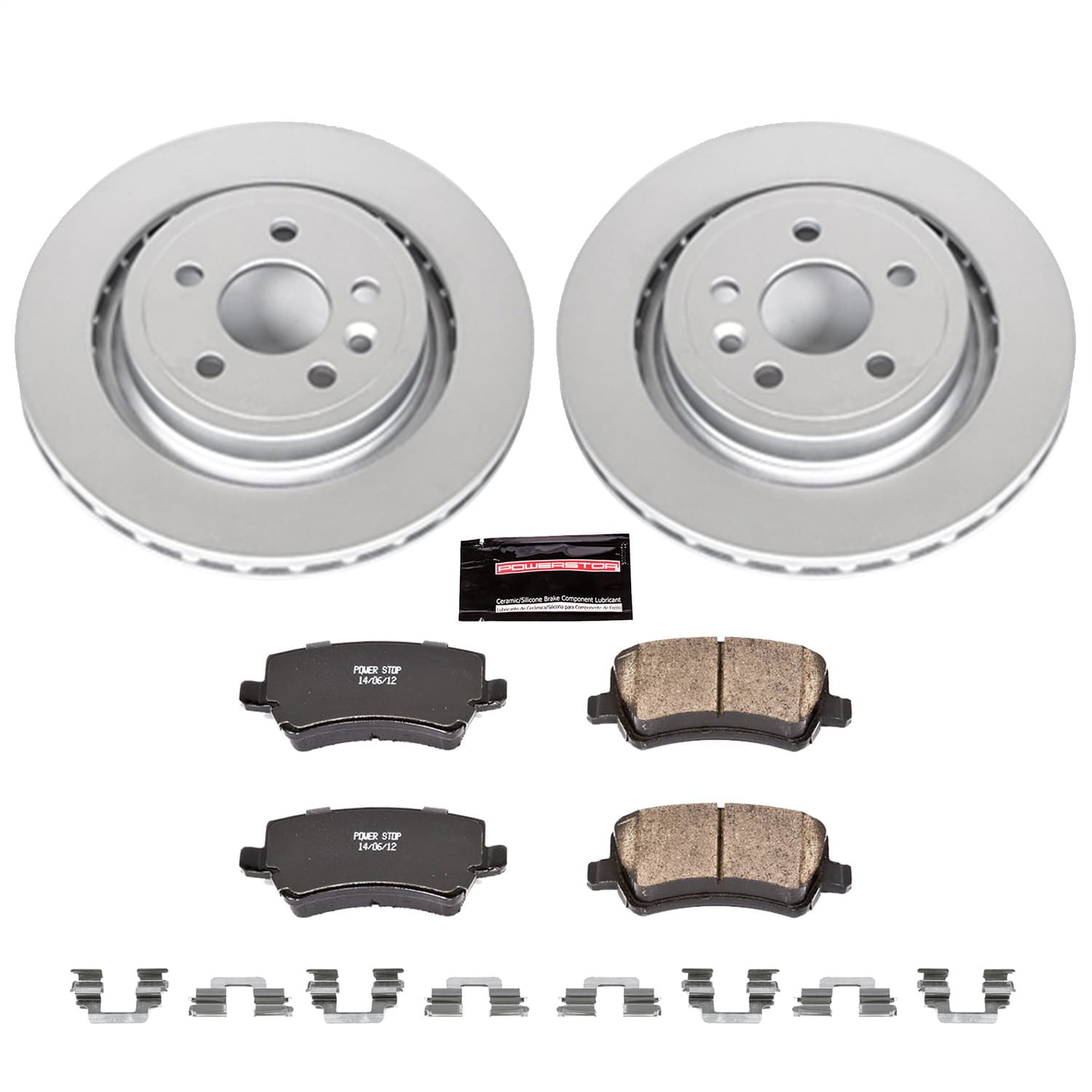 Power Stop - CRK4702 - Rear - Disc Brake Pad and Rotor Kit image 1