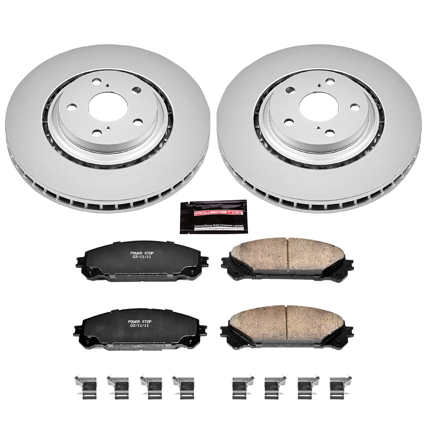 Power Stop - CRK4713 - Front - Disc Brake Pad and Rotor Kit image 1