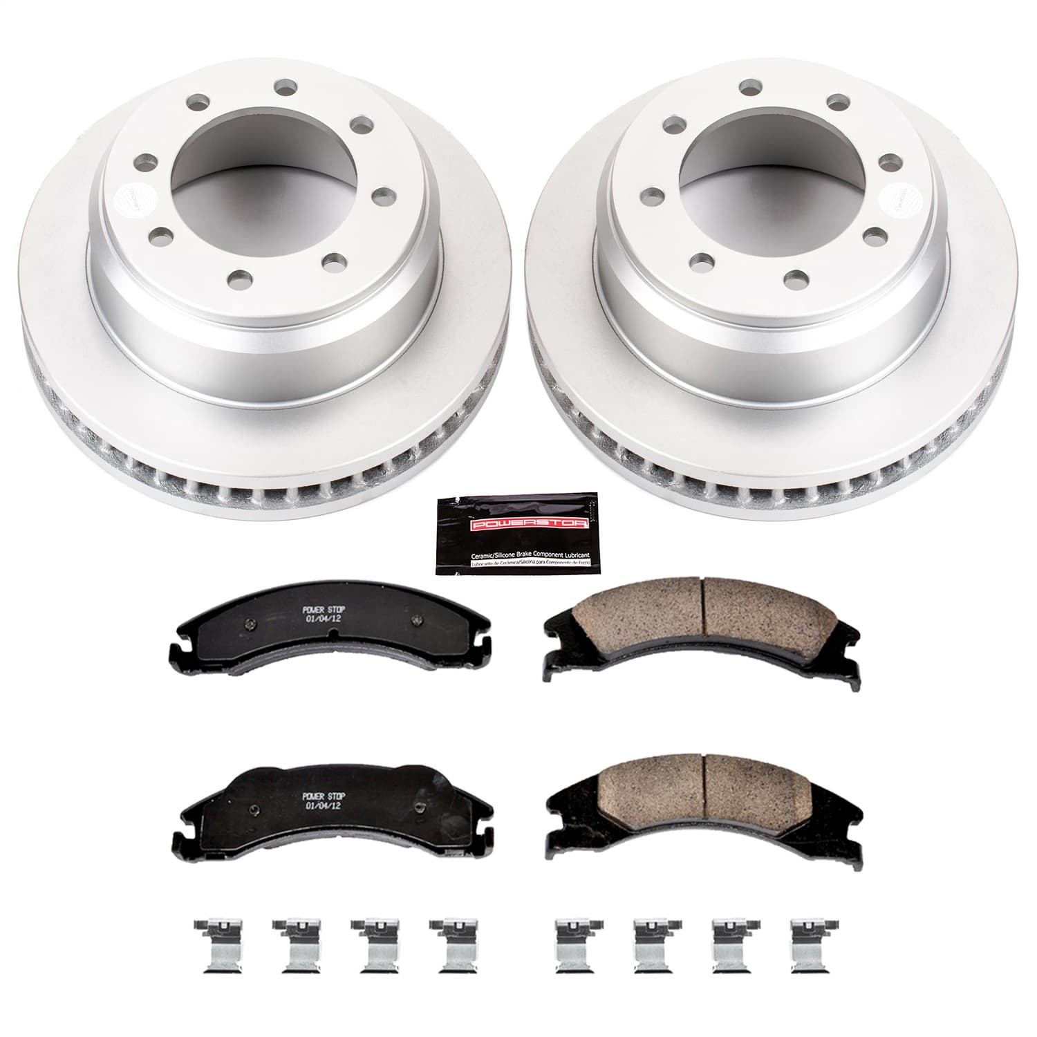Power Stop - CRK4718 - Rear - Disc Brake Pad and Rotor Kit image 1