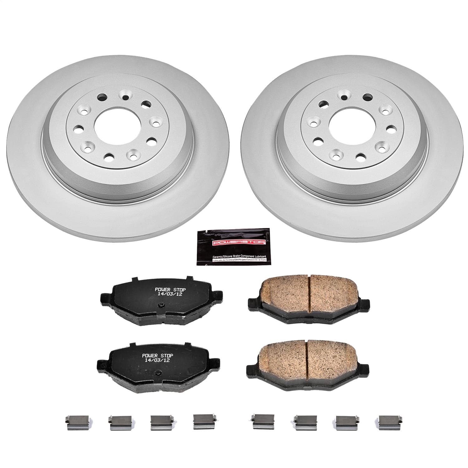 Power Stop - CRK4744 - Rear - Disc Brake Pad and Rotor Kit image 1