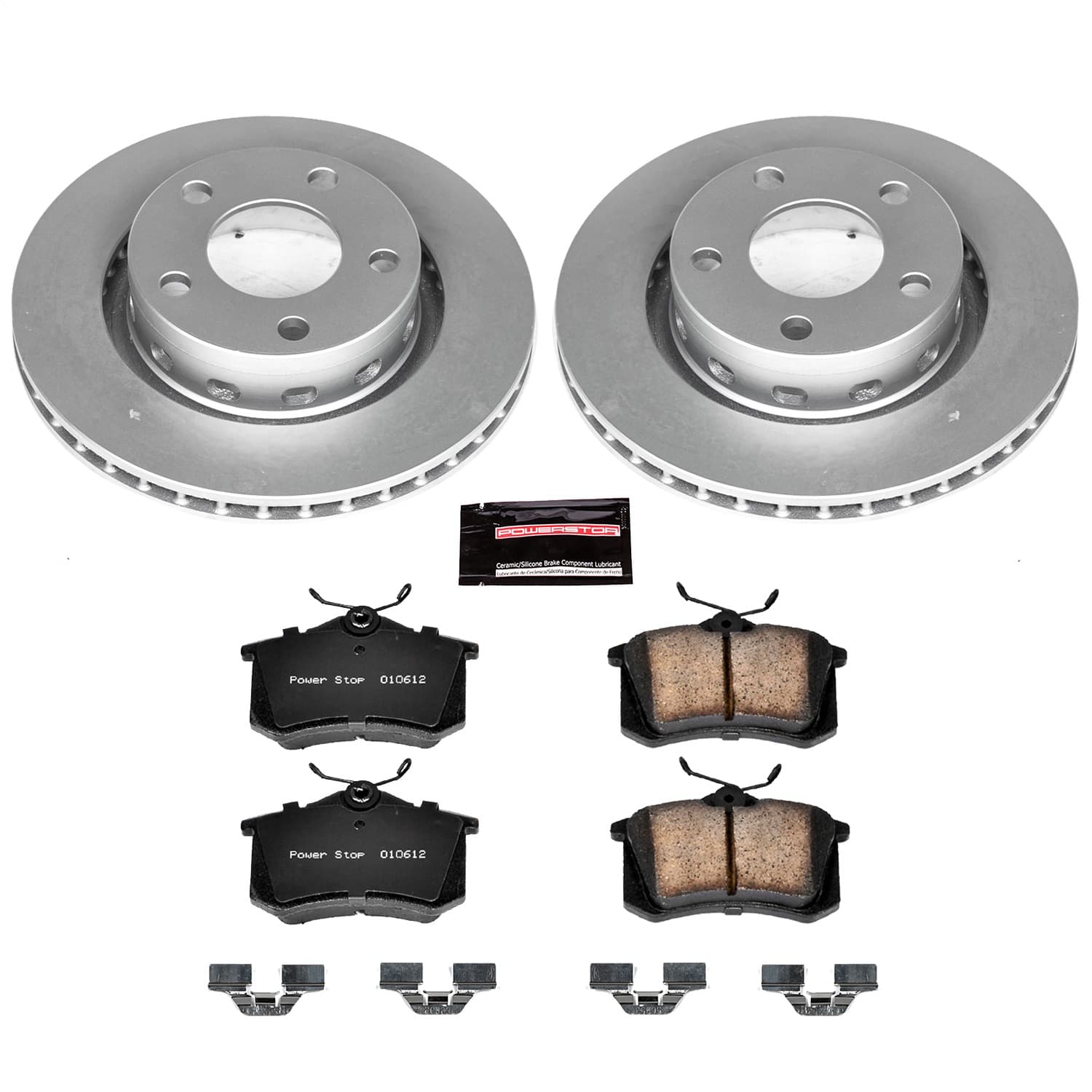 Power Stop - CRK4844 - Rear - Disc Brake Pad and Rotor Kit image 1