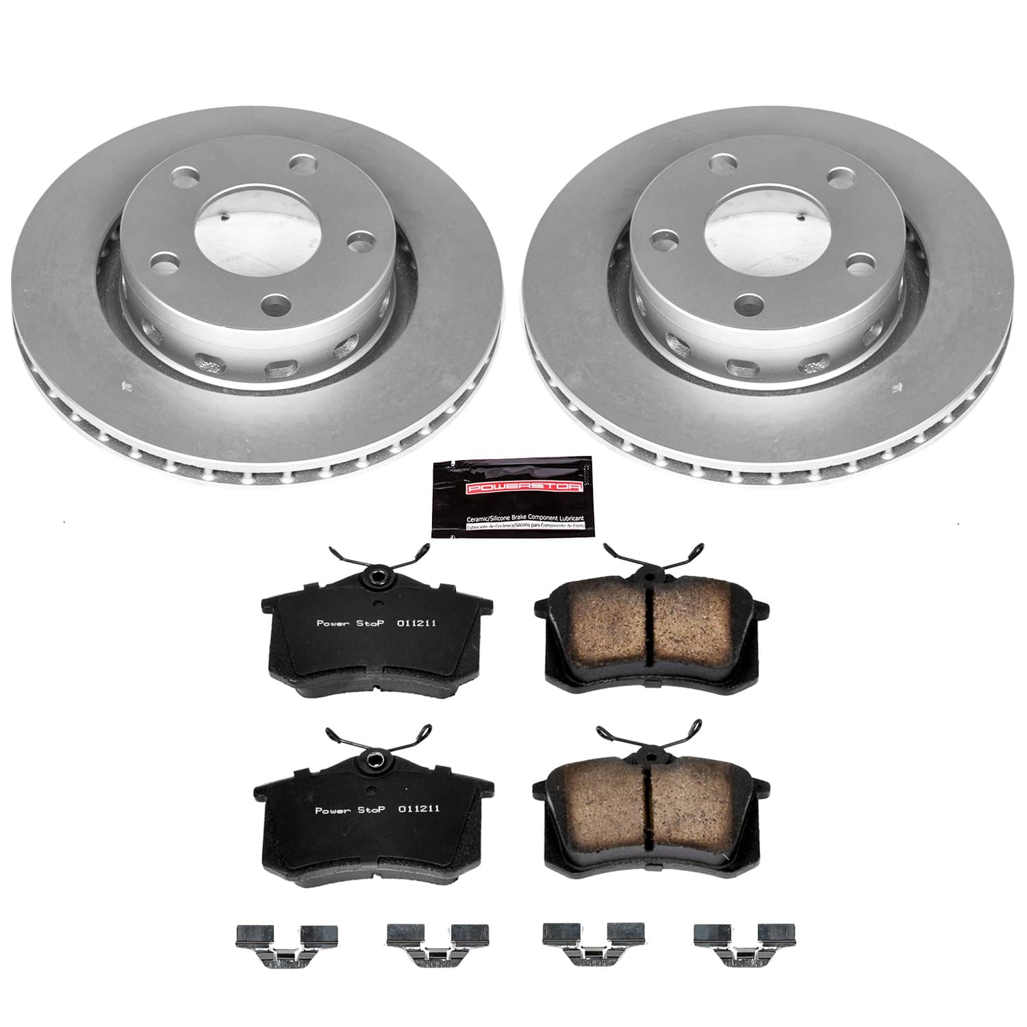 Power Stop - CRK4847 - Rear - Disc Brake Pad and Rotor Kit image 1