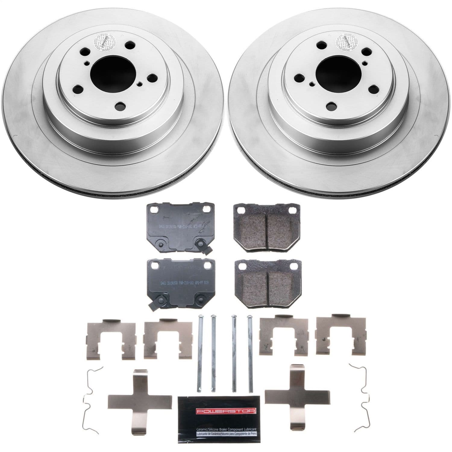 Power Stop - CRK4932 - Rear - Disc Brake Pad and Rotor Kit image 1