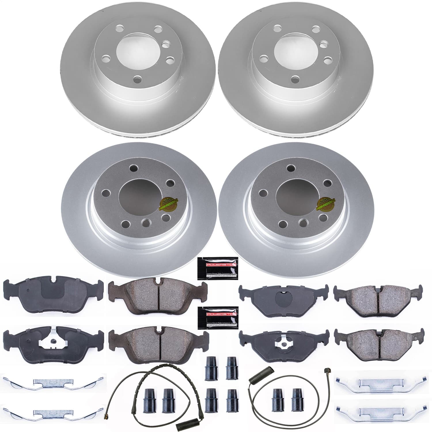 Power Stop - CRK498 - Front and Rear - Disc Brake Pad and Rotor Kit image 1