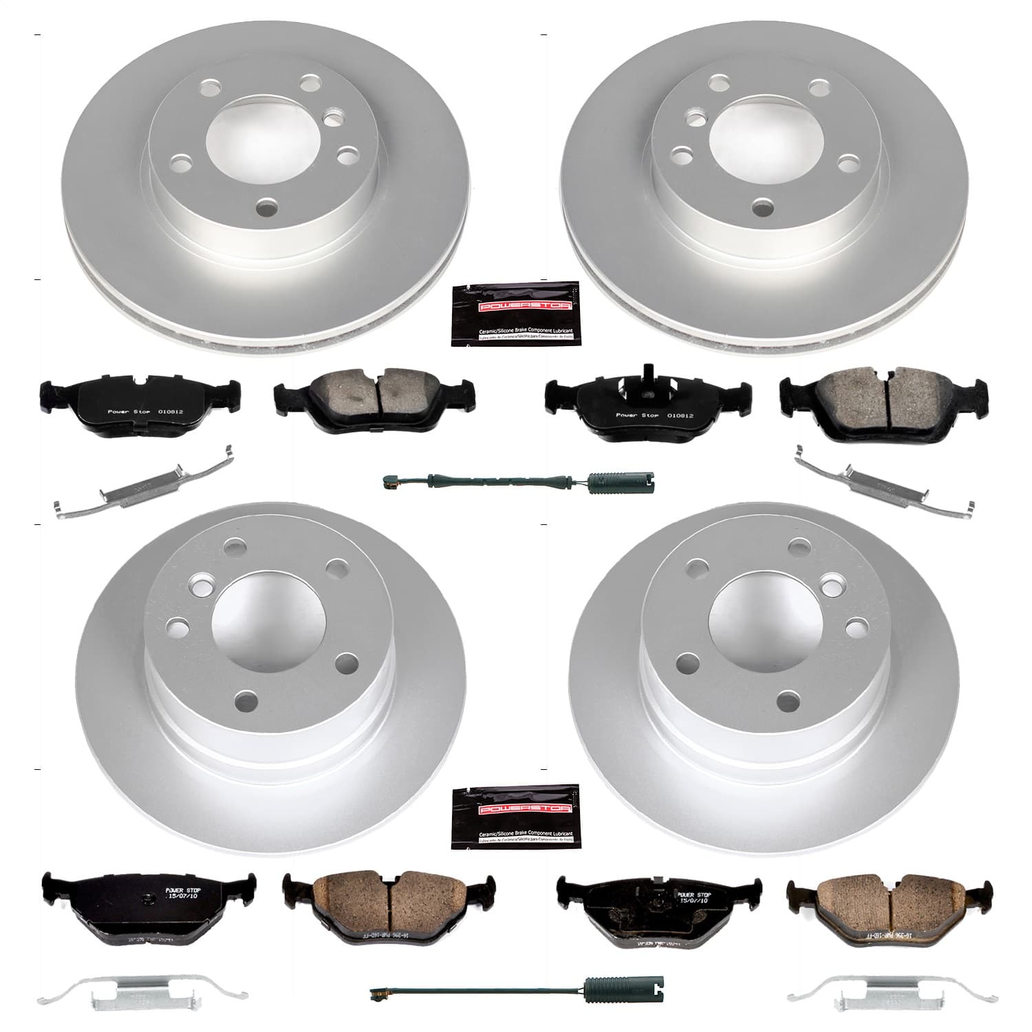 Power Stop - CRK500 - Front and Rear - Disc Brake Pad and Rotor Kit image 1