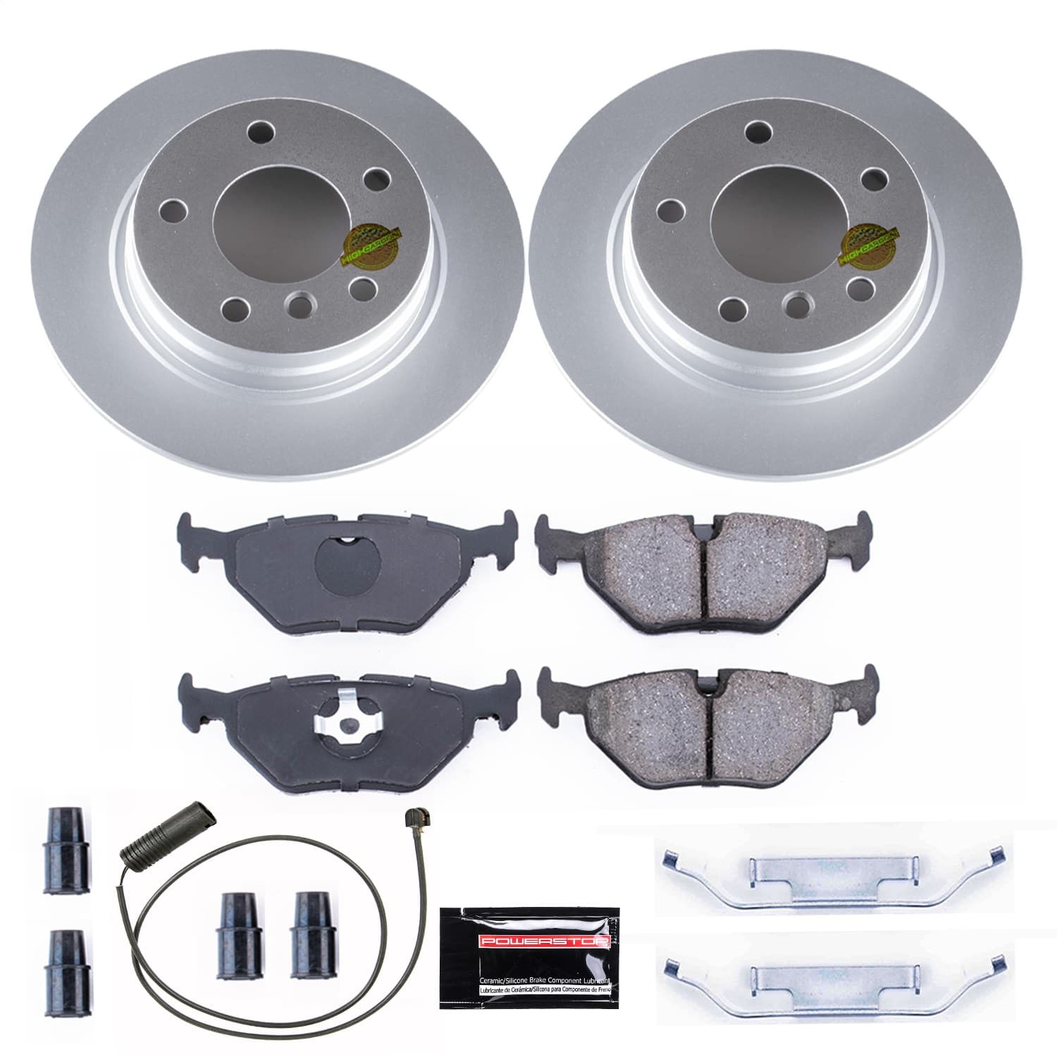 Power Stop - CRK502 - Rear - Disc Brake Pad and Rotor Kit image 1