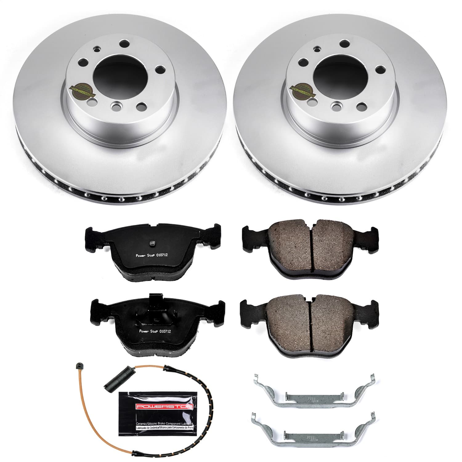 Power Stop - CRK503 - Front - Disc Brake Pad and Rotor Kit image 1