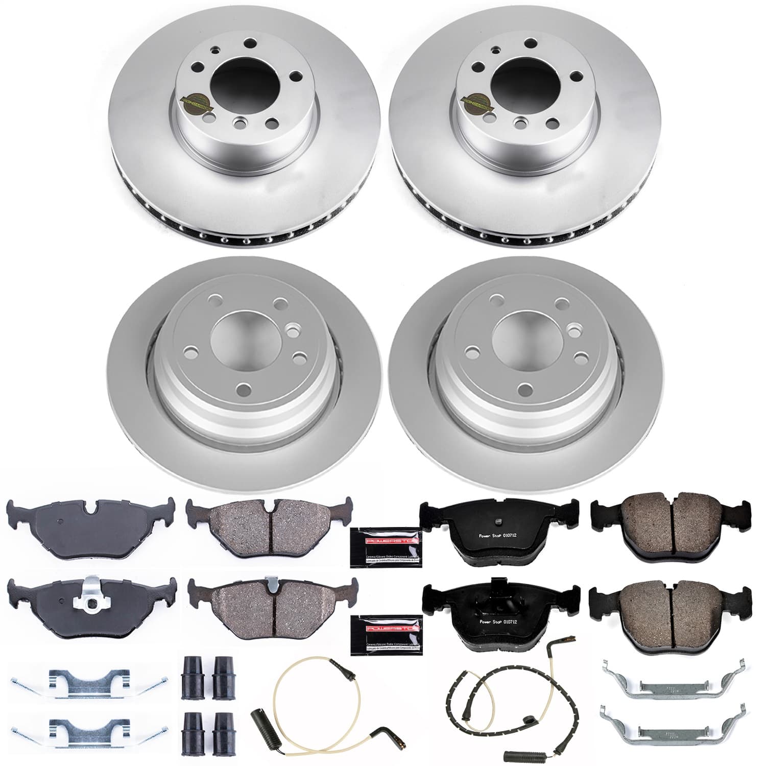 Power Stop - CRK505 - Front and Rear - Disc Brake Pad and Rotor Kit image 1