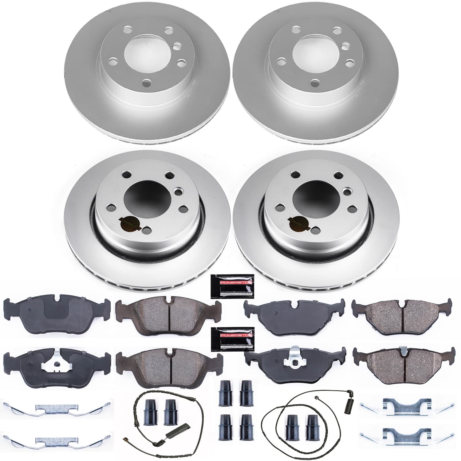 Power Stop - CRK507 - Front and Rear - Disc Brake Pad and Rotor Kit image 1