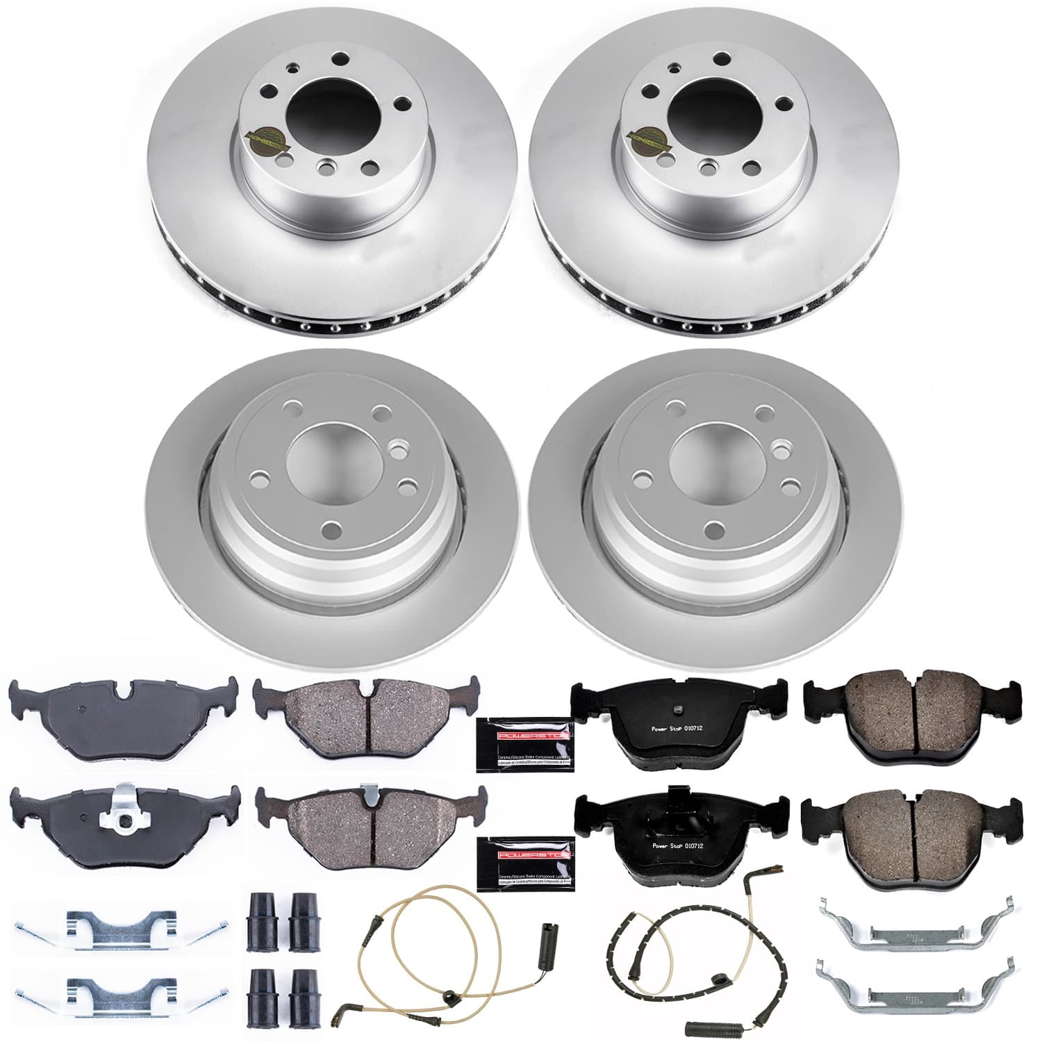Power Stop - CRK509 - Front and Rear - Disc Brake Pad and Rotor Kit image 1