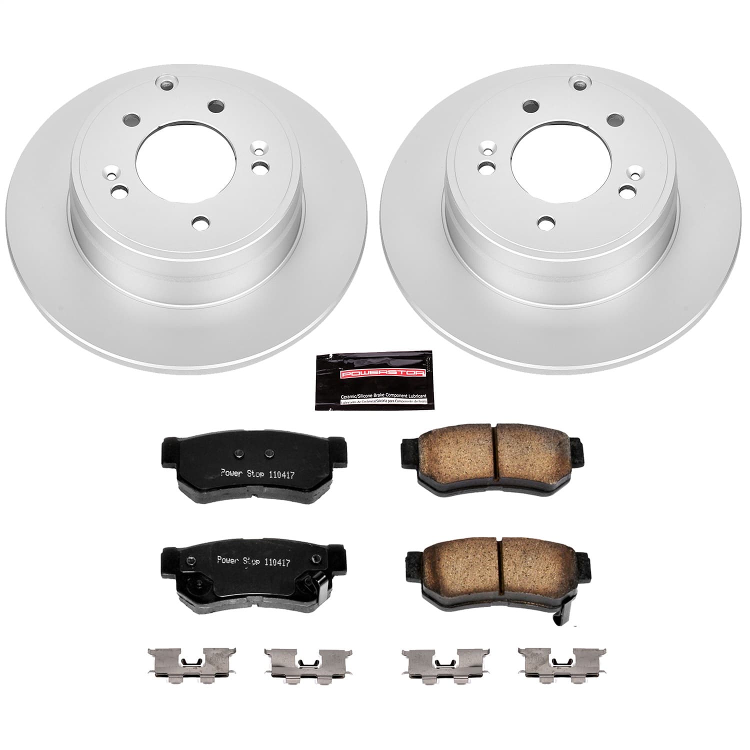 Power Stop - CRK5211 - Rear - Disc Brake Pad and Rotor Kit image 1