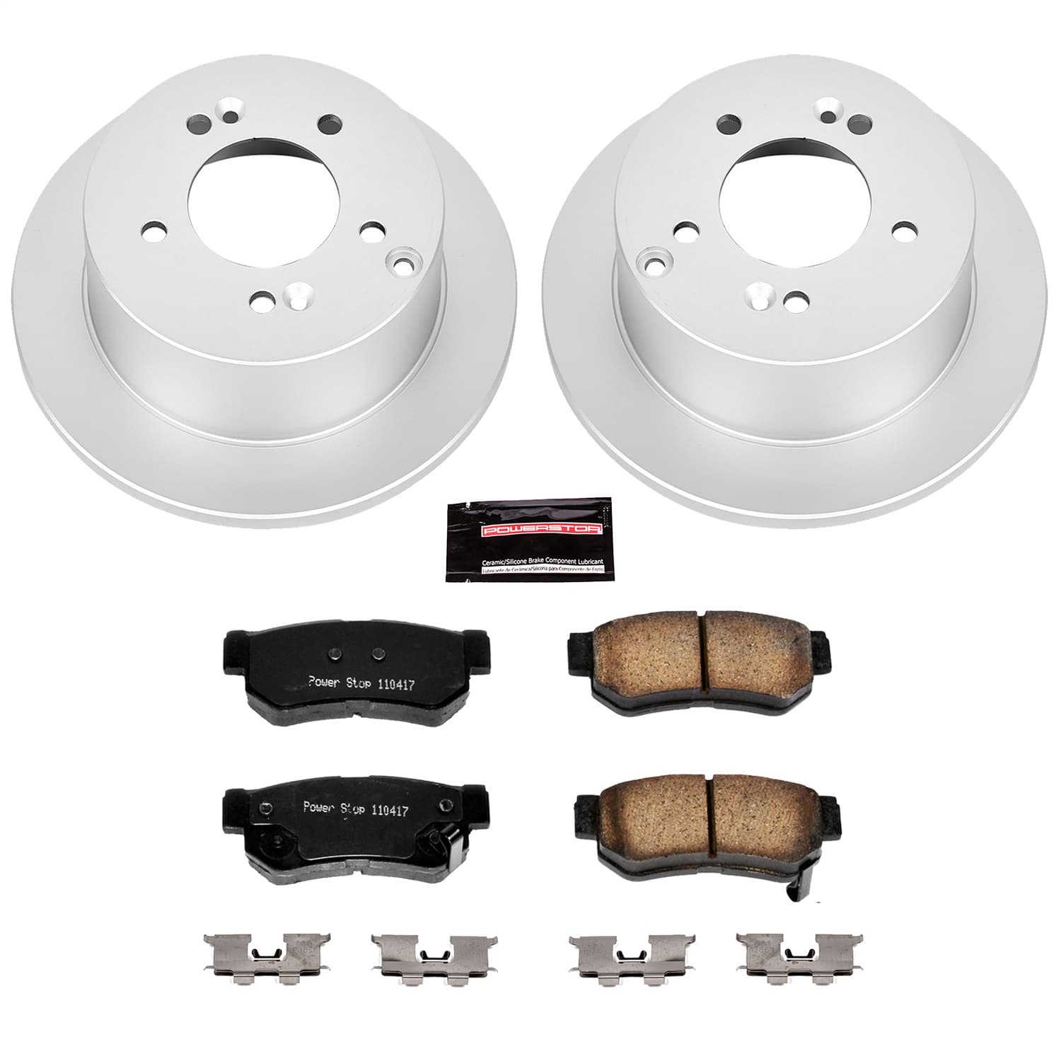 Power Stop - CRK5214 - Rear - Disc Brake Pad and Rotor Kit image 1