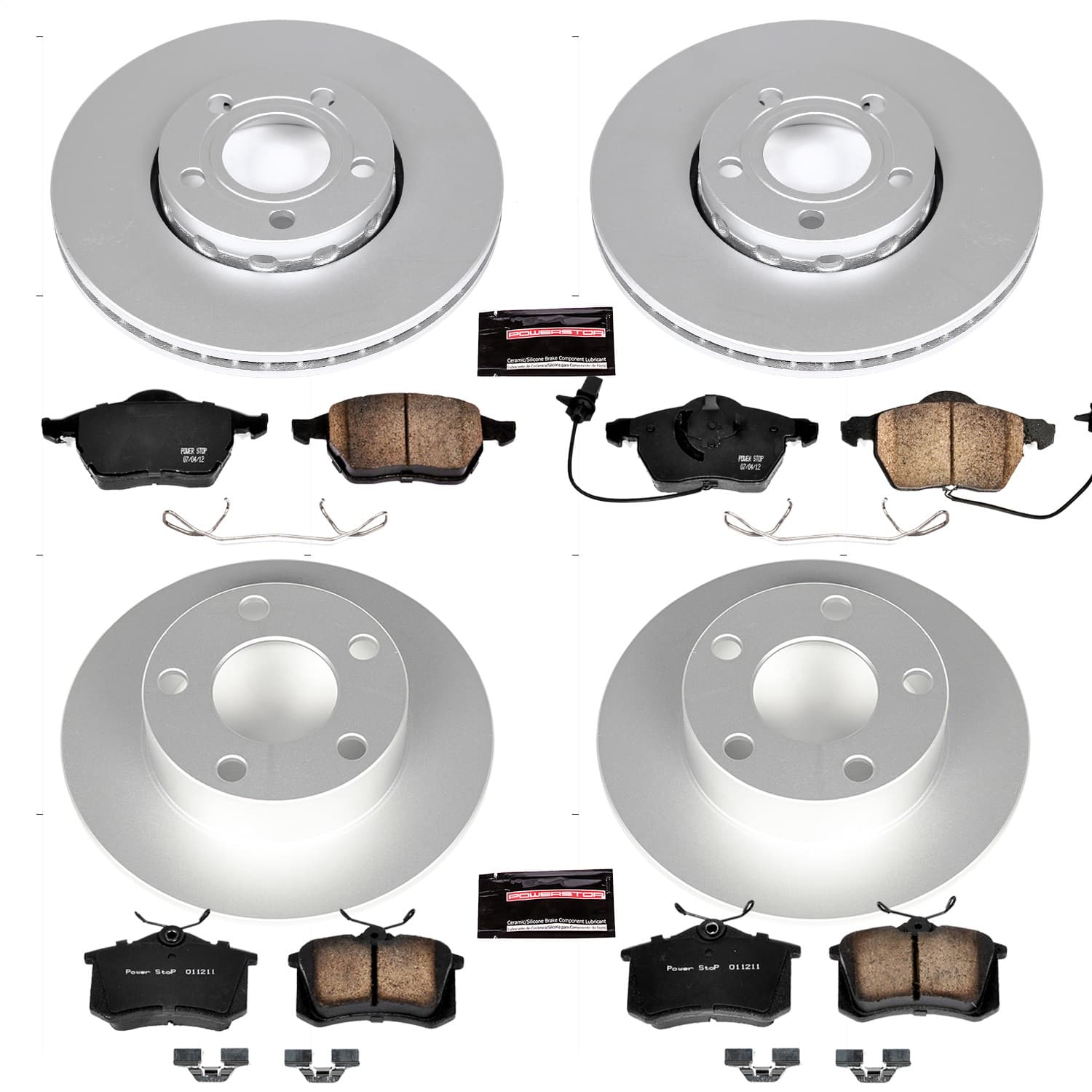 Power Stop - CRK529 - Front and Rear - Disc Brake Pad and Rotor Kit image 1