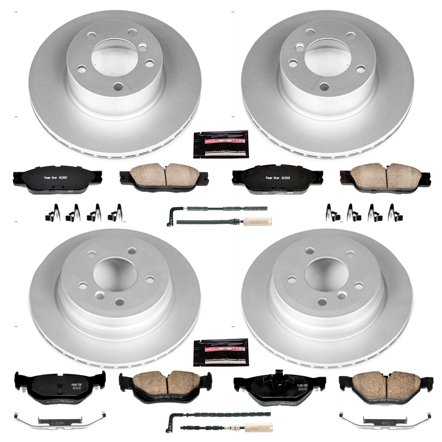 Power Stop - CRK5357 - Front and Rear - Disc Brake Pad and Rotor Kit image 1