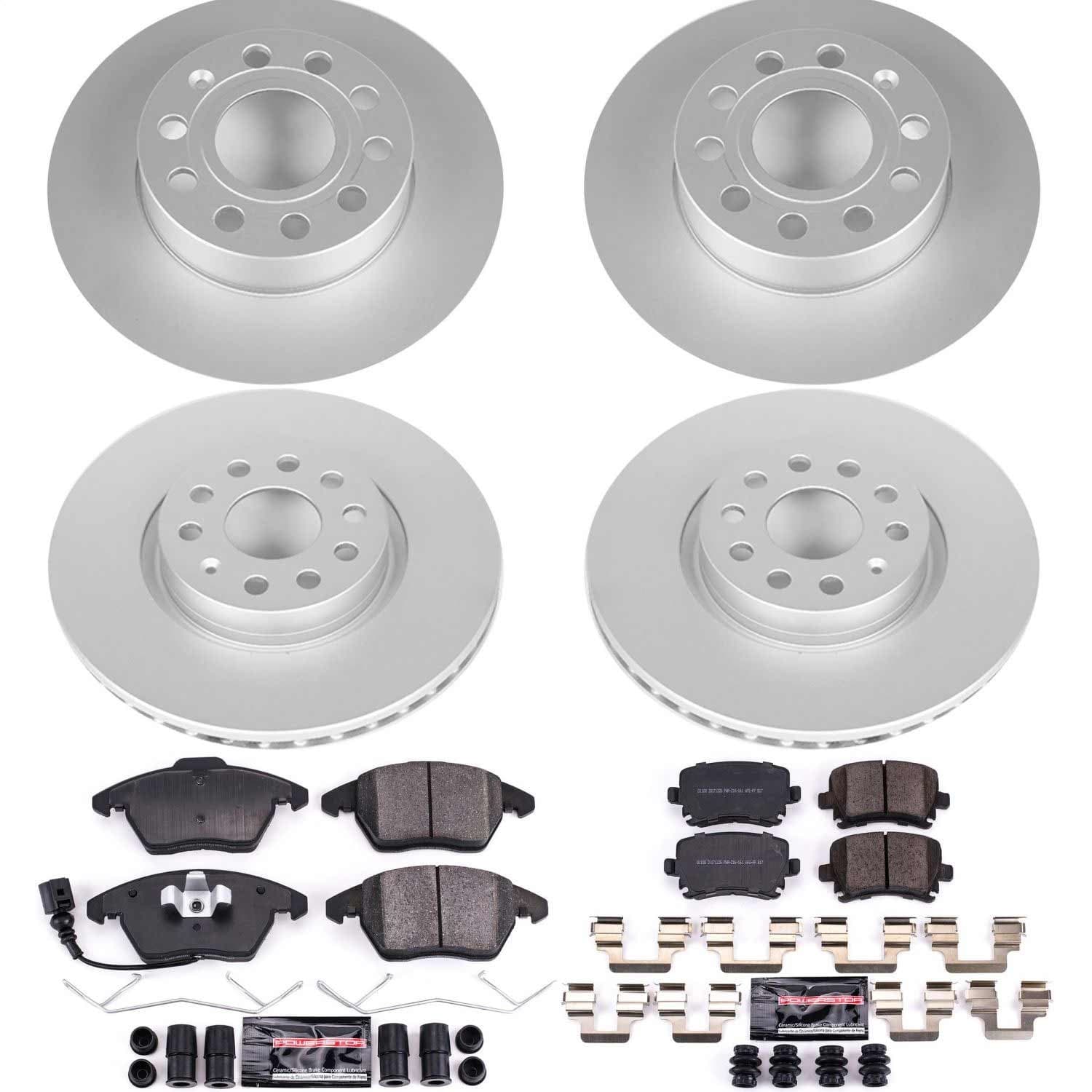 Power Stop - CRK5363 - Front and Rear - Disc Brake Pad and Rotor Kit image 1