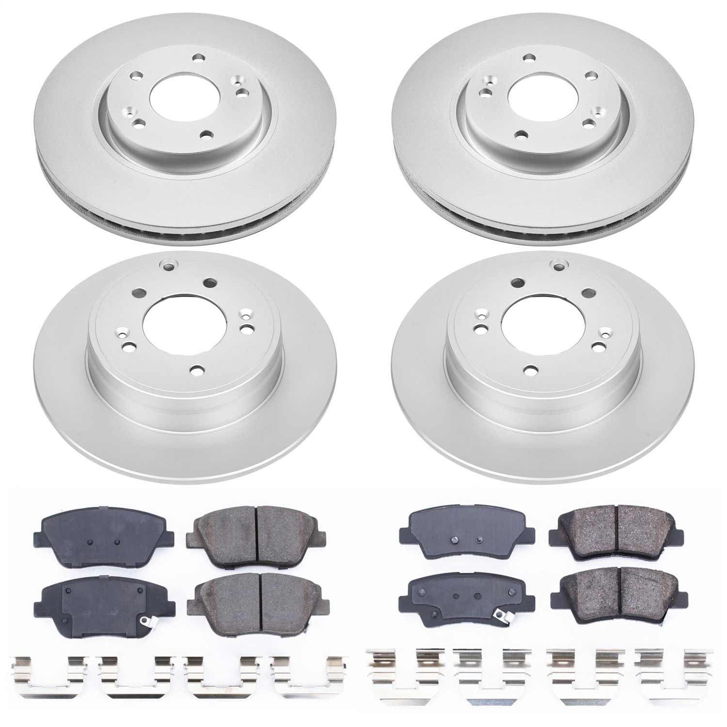 Power Stop - CRK5376 - Front and Rear - Disc Brake Pad and Rotor Kit image 1