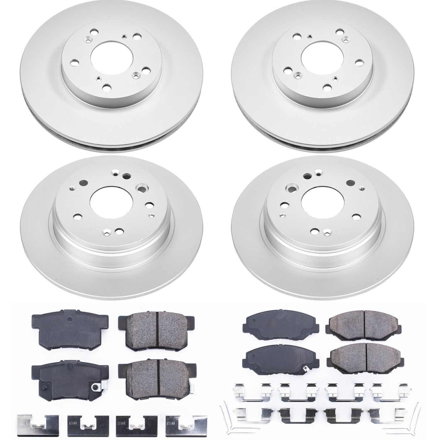 Power Stop - CRK5389 - Front and Rear - Disc Brake Pad and Rotor Kit image 1