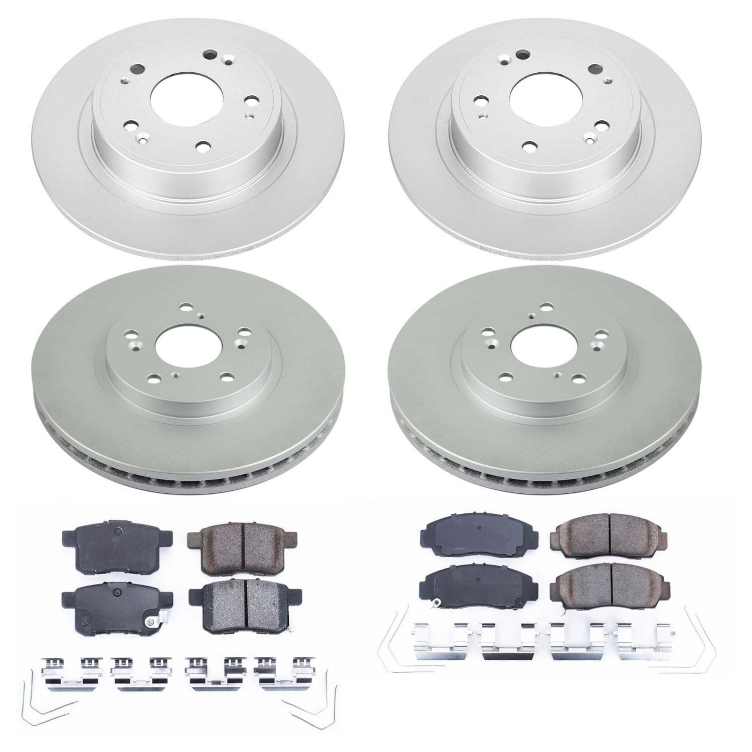 Power Stop - CRK5391 - Front and Rear - Disc Brake Pad and Rotor Kit image 1