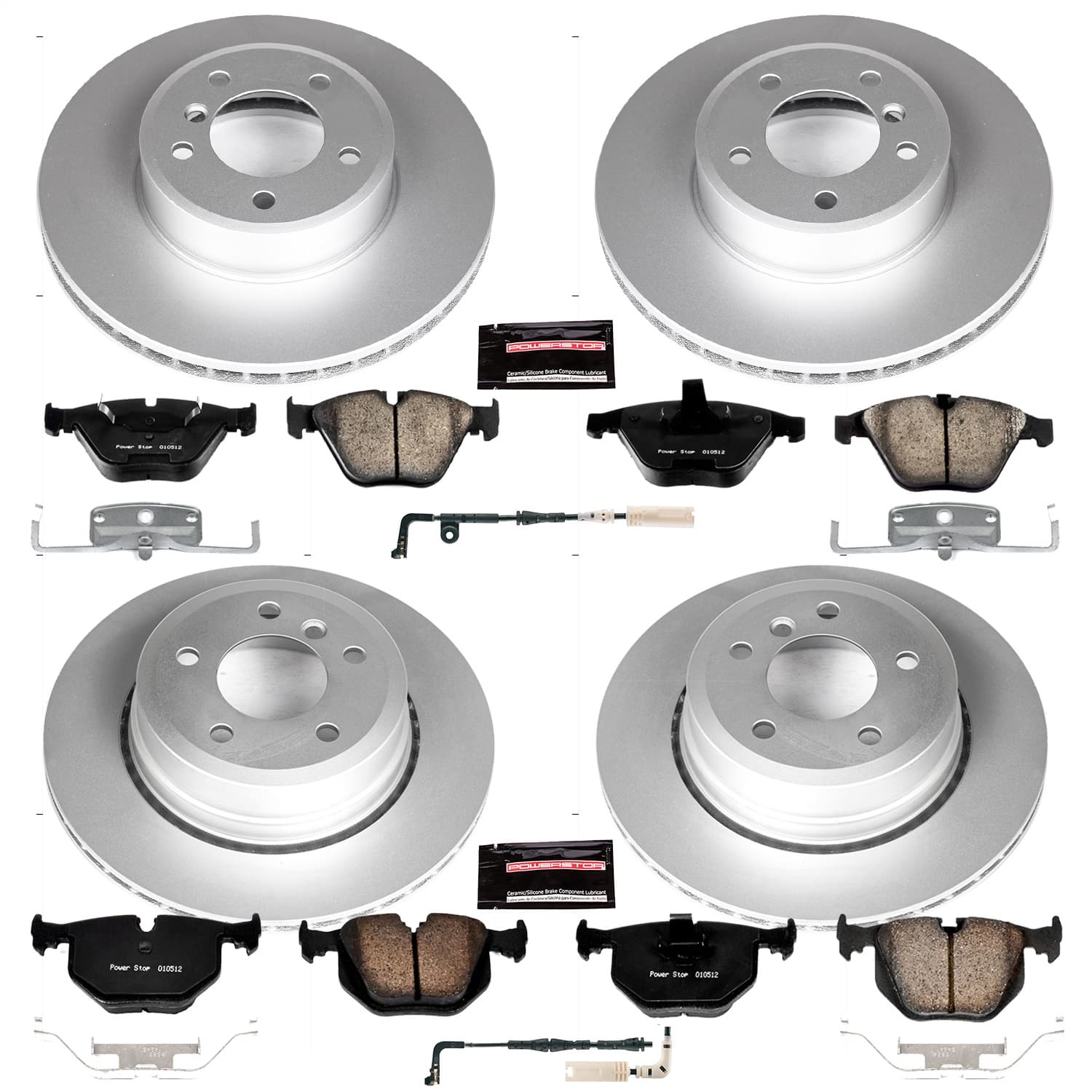 Power Stop - CRK5439 - Front and Rear - Disc Brake Pad and Rotor Kit image 1