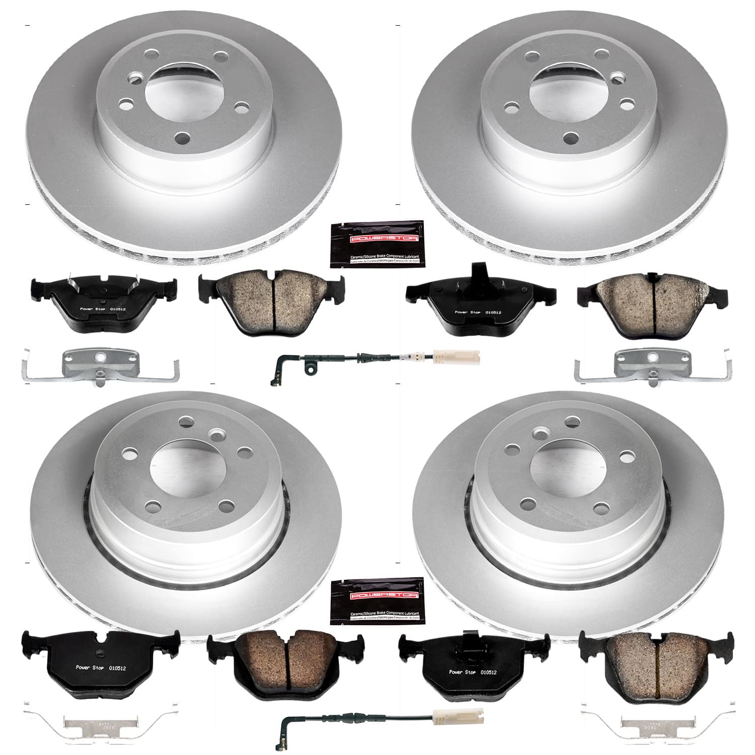 Power Stop - CRK5440 - Front and Rear - Disc Brake Pad and Rotor Kit image 1
