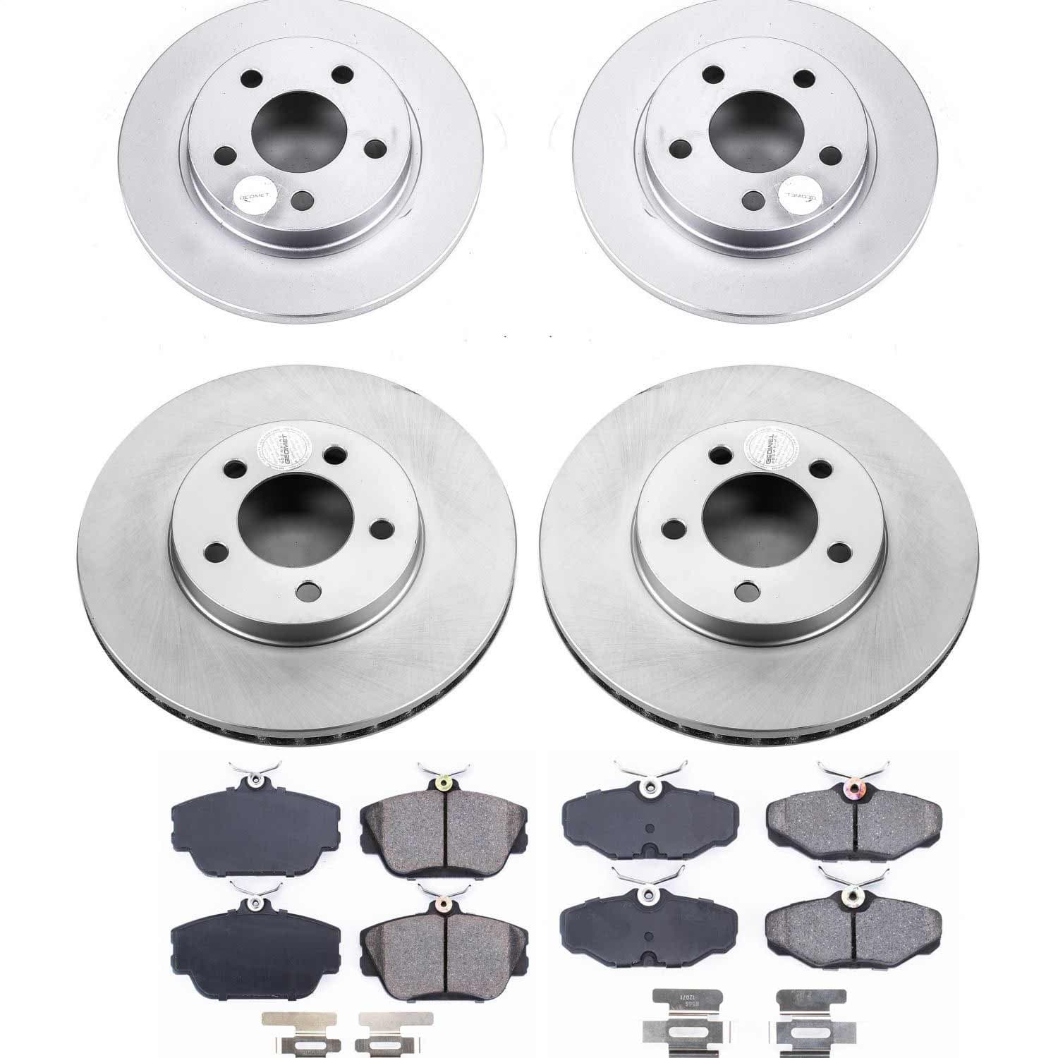 Power Stop - CRK5447 - Front and Rear - Disc Brake Pad and Rotor Kit image 1