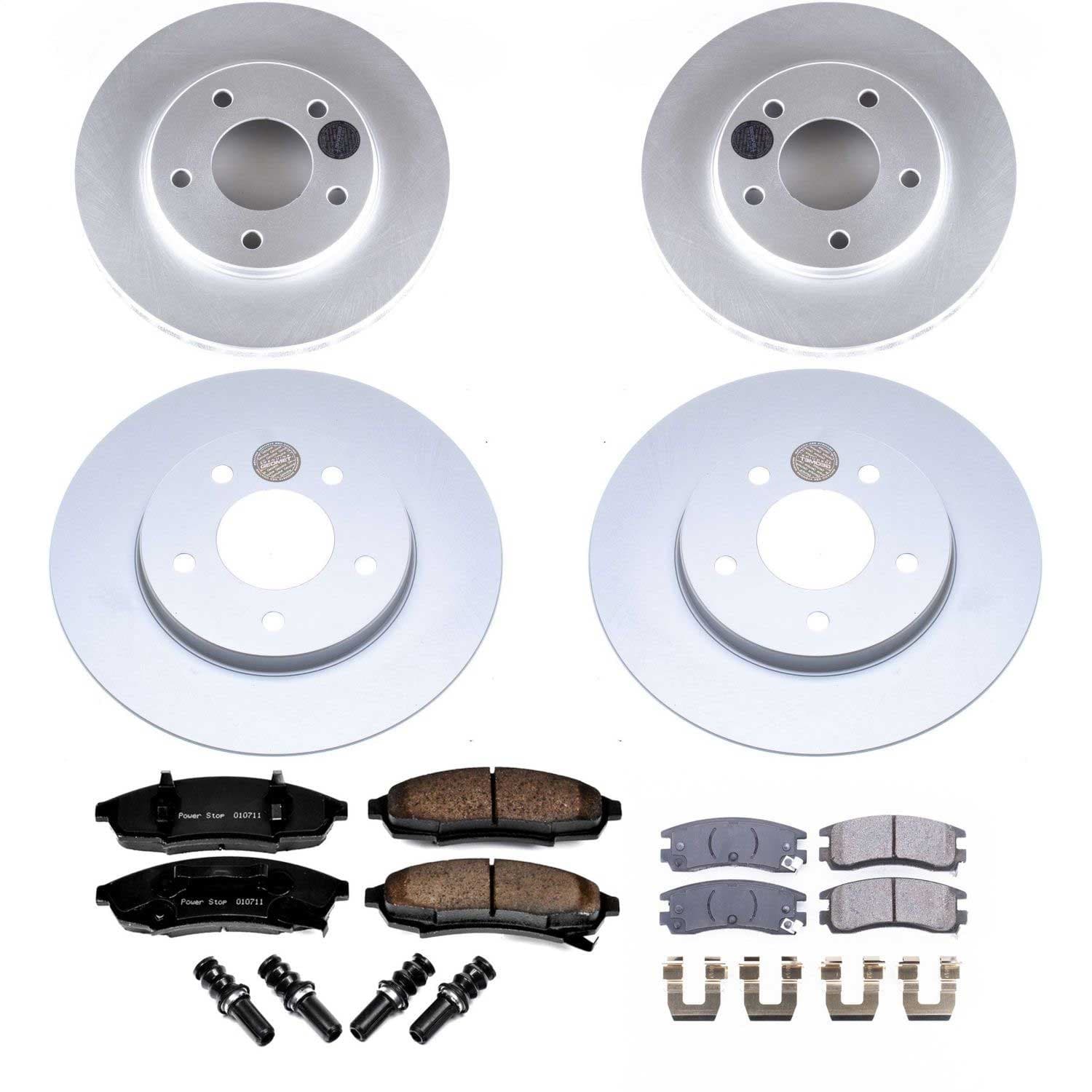 Power Stop - CRK5453 - Front and Rear - Disc Brake Pad and Rotor Kit image 1