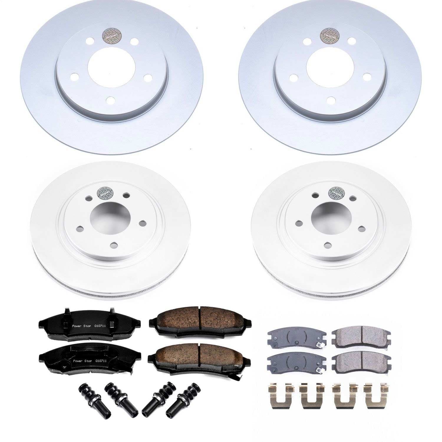 Power Stop - CRK5454 - Front and Rear - Disc Brake Pad and Rotor Kit image 1