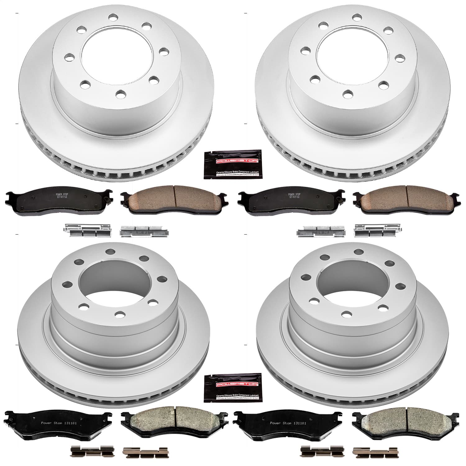 Power Stop - CRK5468 - Front and Rear - Disc Brake Pad and Rotor Kit image 1