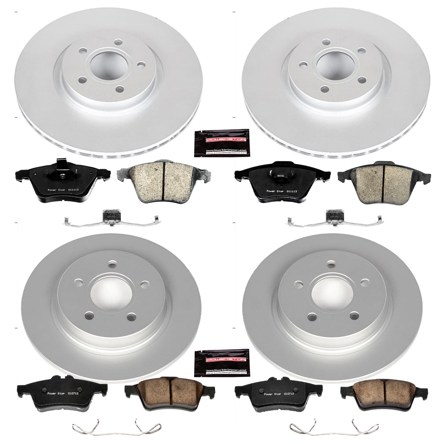 Power Stop - CRK5469 - Front and Rear - Disc Brake Pad and Rotor Kit image 1