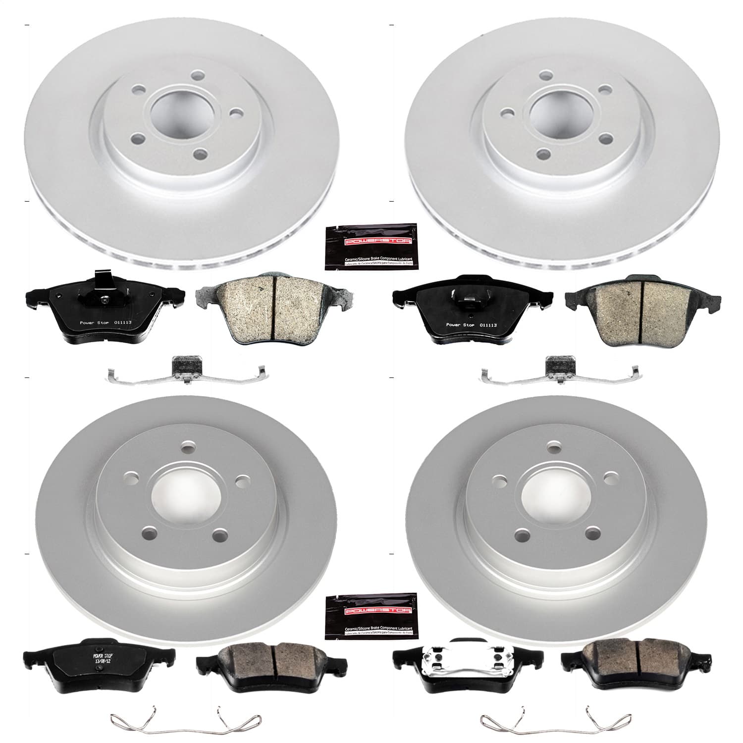 Power Stop - CRK5470 - Front and Rear - Disc Brake Pad and Rotor Kit image 1