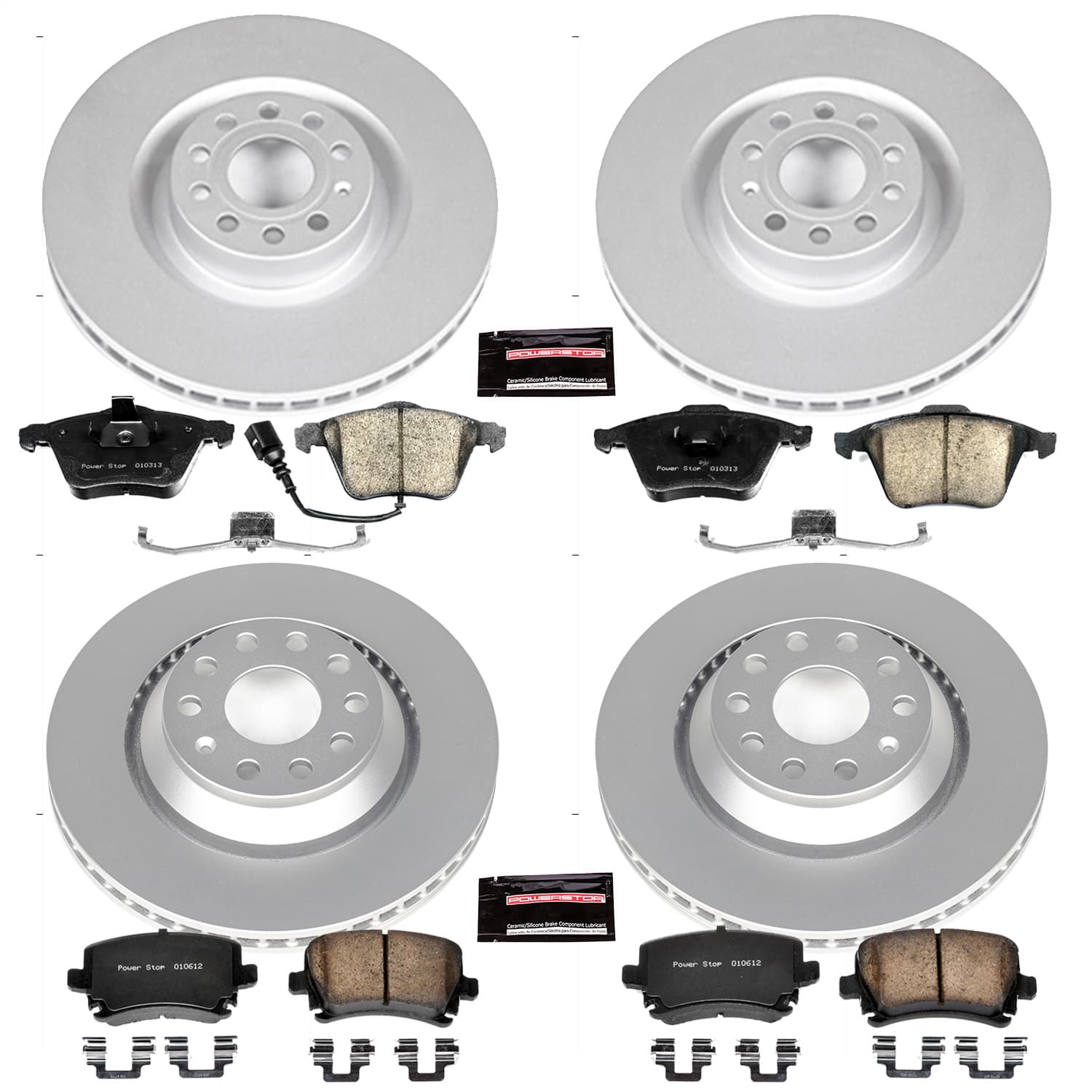 Power Stop - CRK5471 - Front and Rear - Disc Brake Pad and Rotor Kit image 1