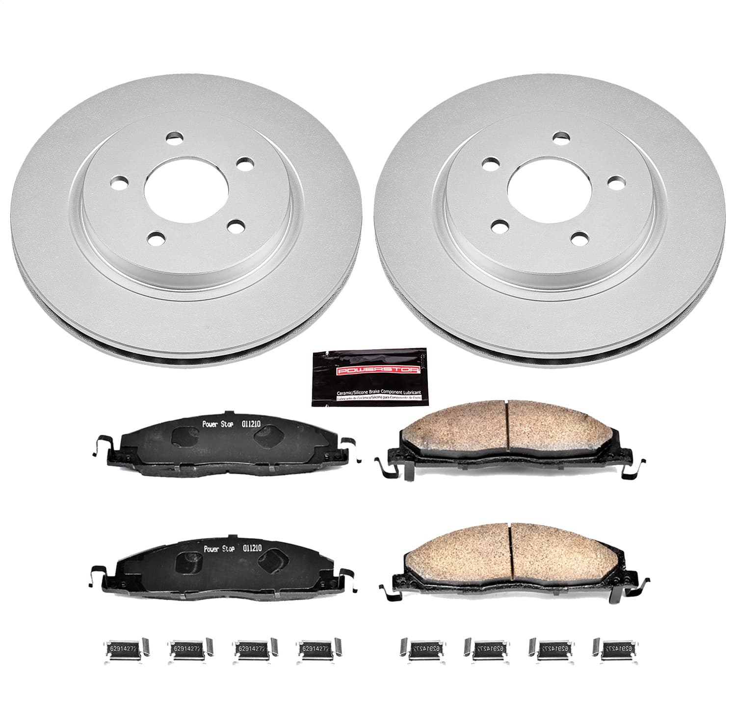 Power Stop - CRK5487 - Rear - Disc Brake Pad and Rotor Kit image 1