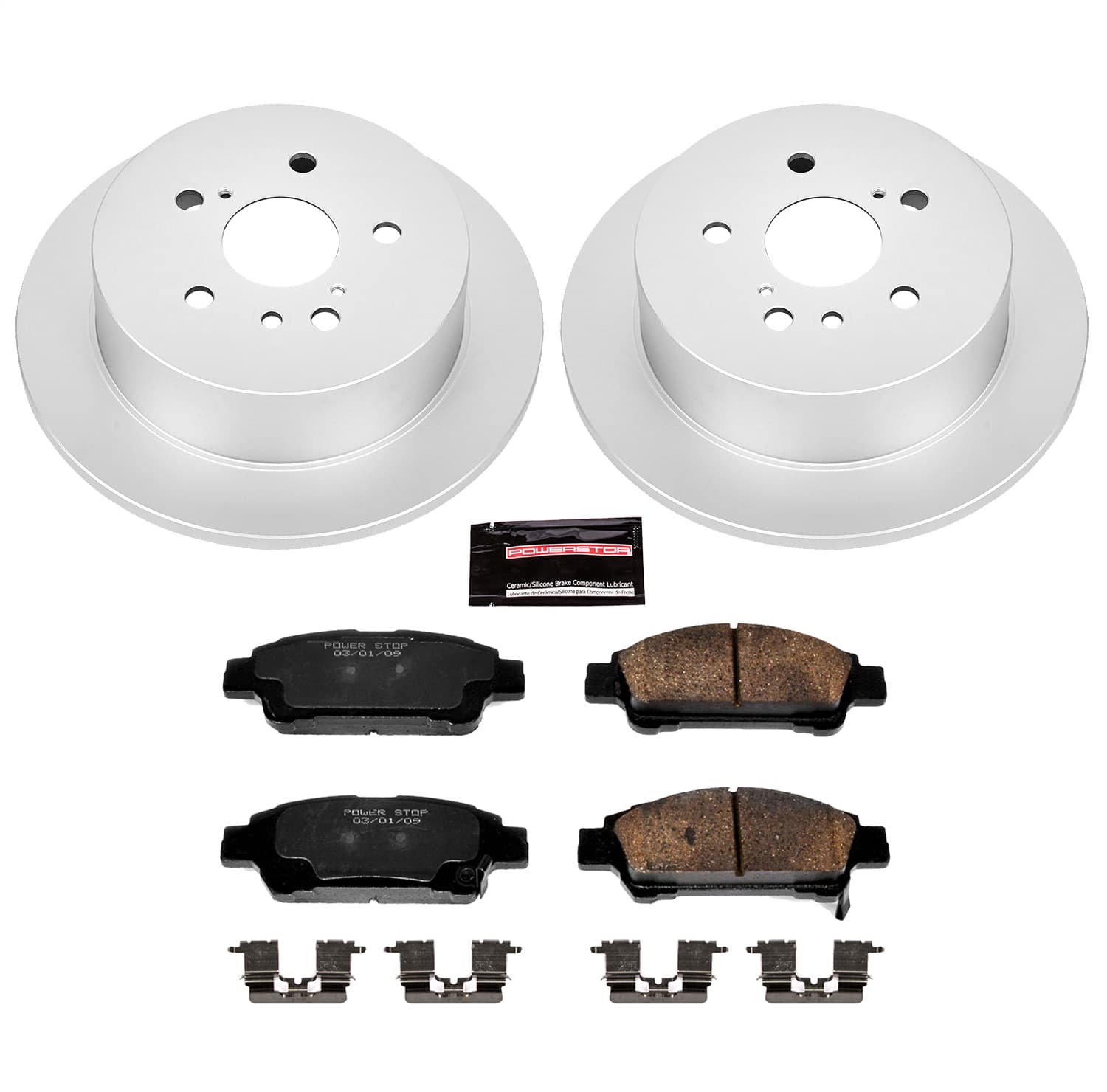 Power Stop - CRK5498 - Rear - Disc Brake Pad and Rotor Kit image 1