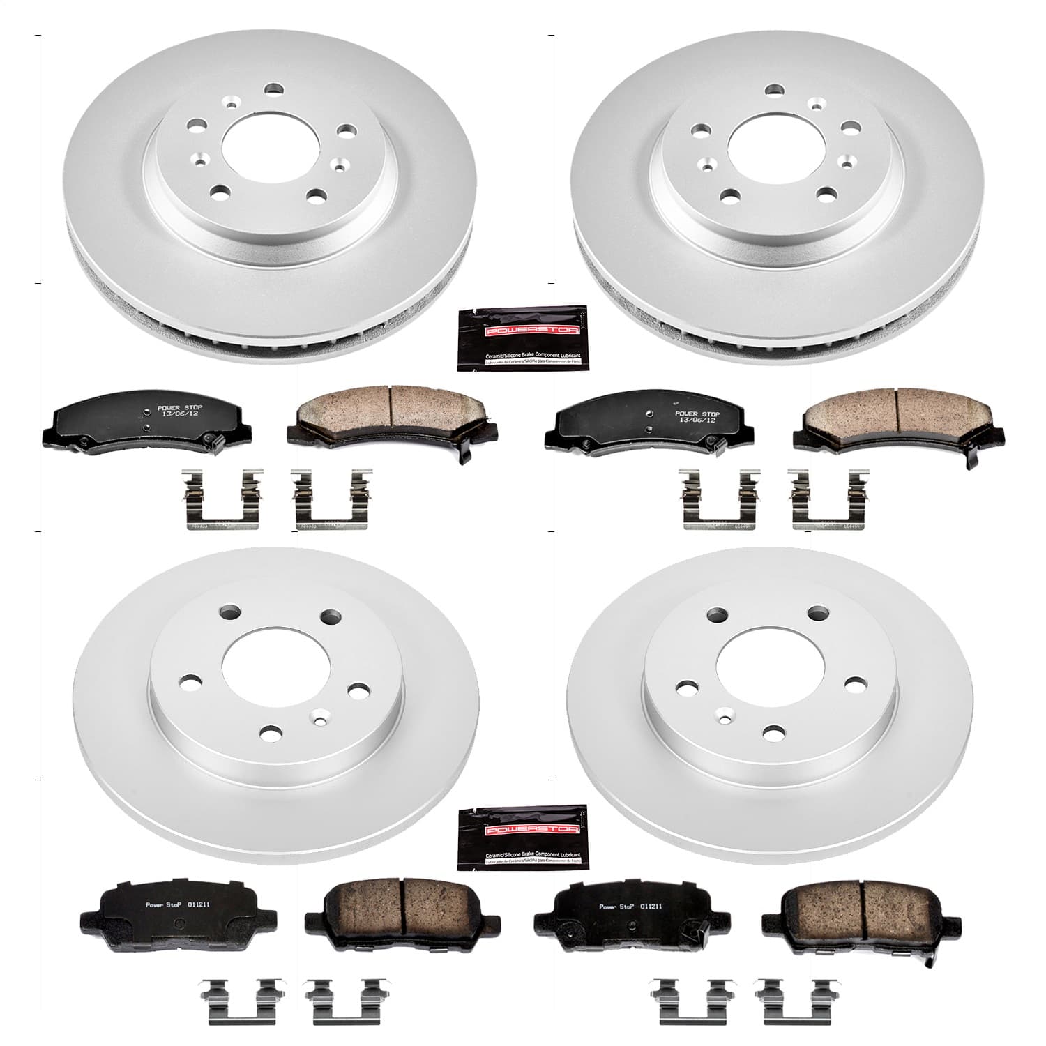Power Stop - CRK5504 - Front and Rear - Disc Brake Pad and Rotor Kit image 1