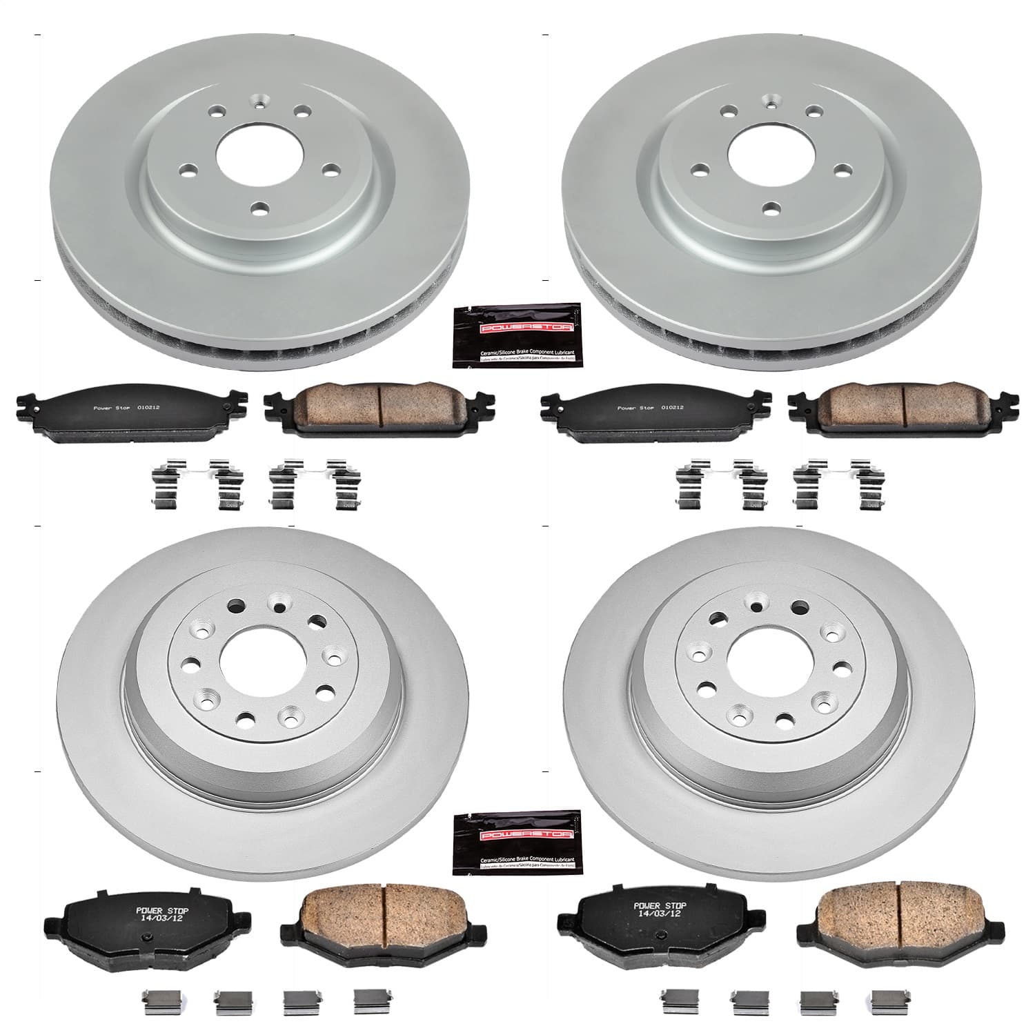Power Stop - CRK5510 - Front and Rear - Disc Brake Pad and Rotor Kit image 1