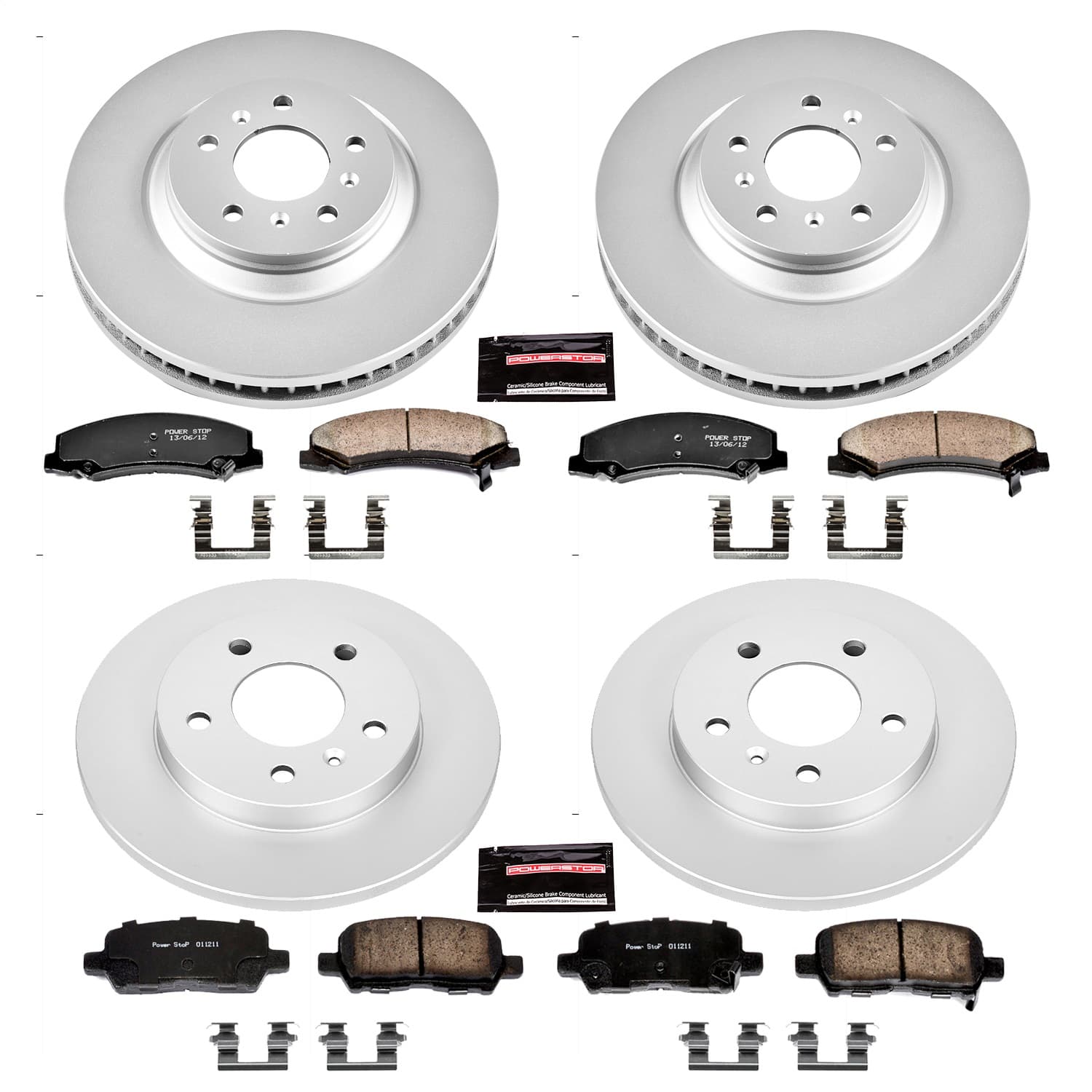 Power Stop - CRK5514 - Front and Rear - Disc Brake Pad and Rotor Kit image 1