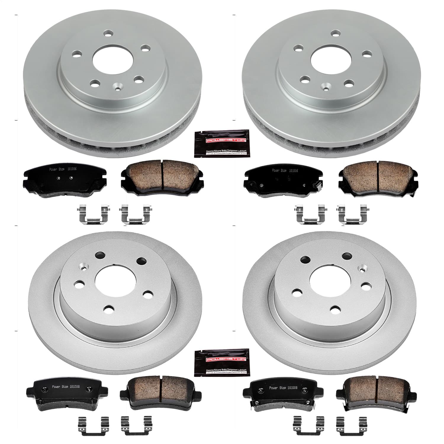 Power Stop - CRK5523 - Front and Rear - Disc Brake Pad and Rotor Kit image 1